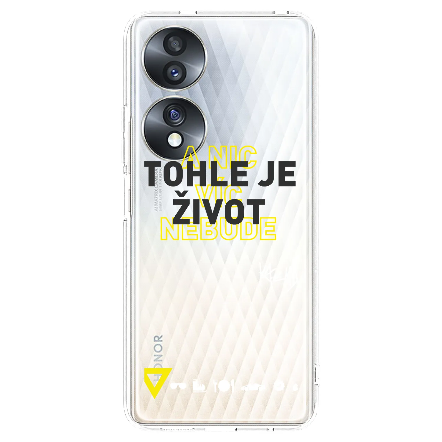 Picasee silikónový prehľadný obal pre Honor 70 - Kazma - TOHLE JE ŽIVOT A NIC VÍC NEBUDE