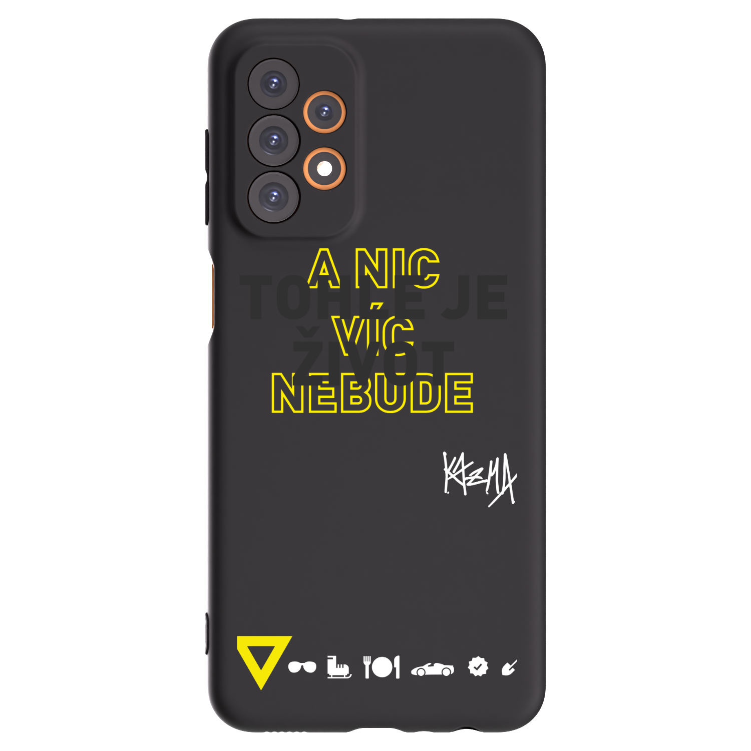 Picasee silikónový čierny obal pre Samsung Galaxy A23 A235F 4G - Kazma - TOHLE JE ŽIVOT A NIC VÍC NEBUDE