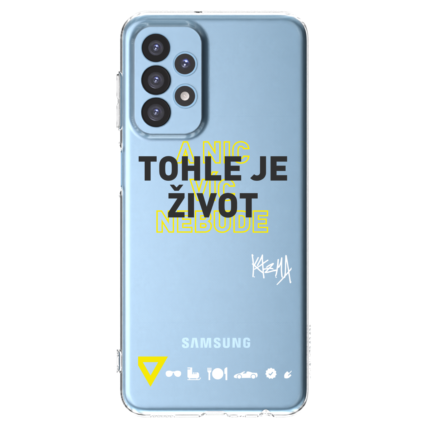Picasee silikónový prehľadný obal pre Samsung Galaxy A23 A235F 4G - Kazma - TOHLE JE ŽIVOT A NIC VÍC NEBUDE