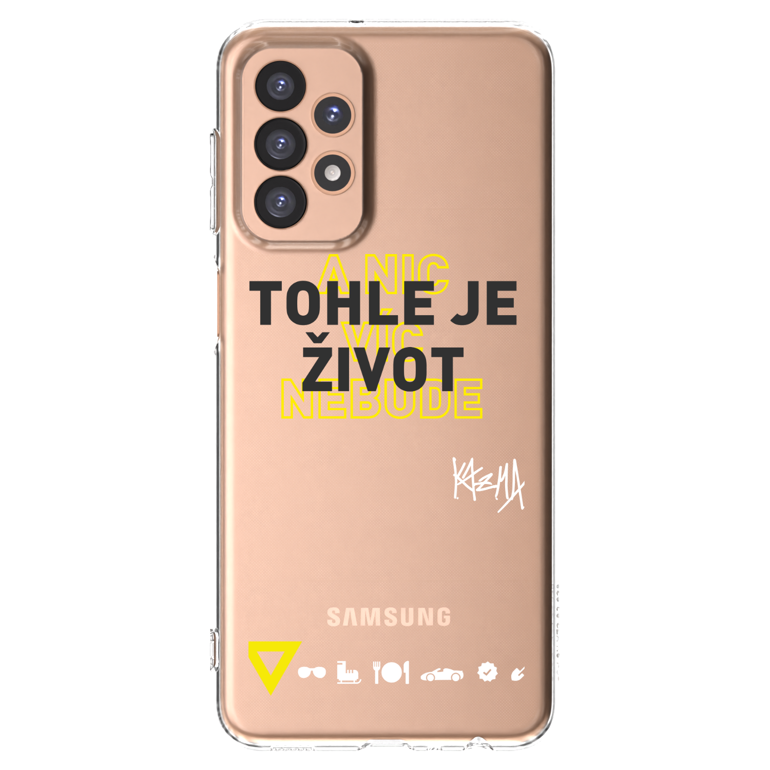 Picasee silikónový prehľadný obal pre Samsung Galaxy A23 A236B 5G - Kazma - TOHLE JE ŽIVOT A NIC VÍC NEBUDE