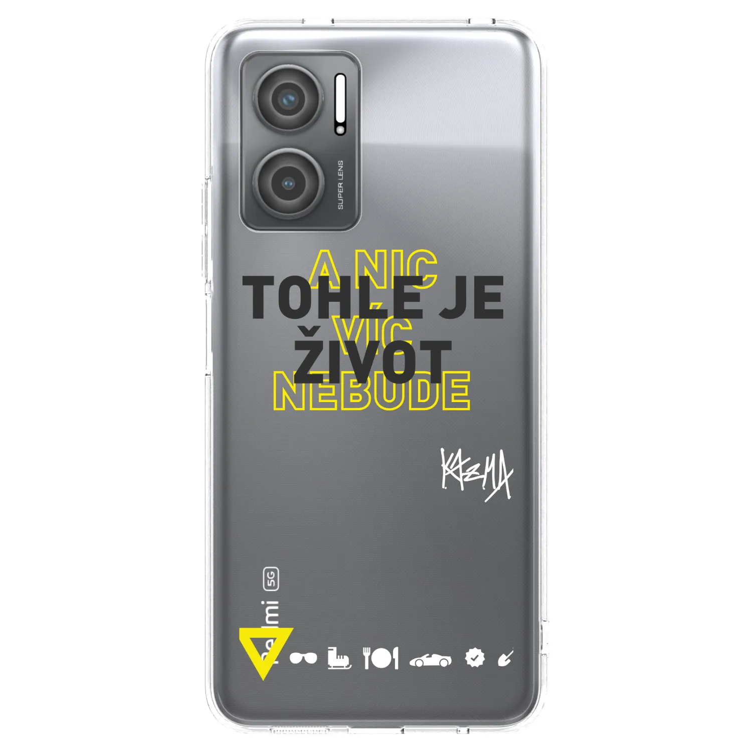 Picasee silikónový prehľadný obal pre Xiaomi Redmi 10 5G - Kazma - TOHLE JE ŽIVOT A NIC VÍC NEBUDE