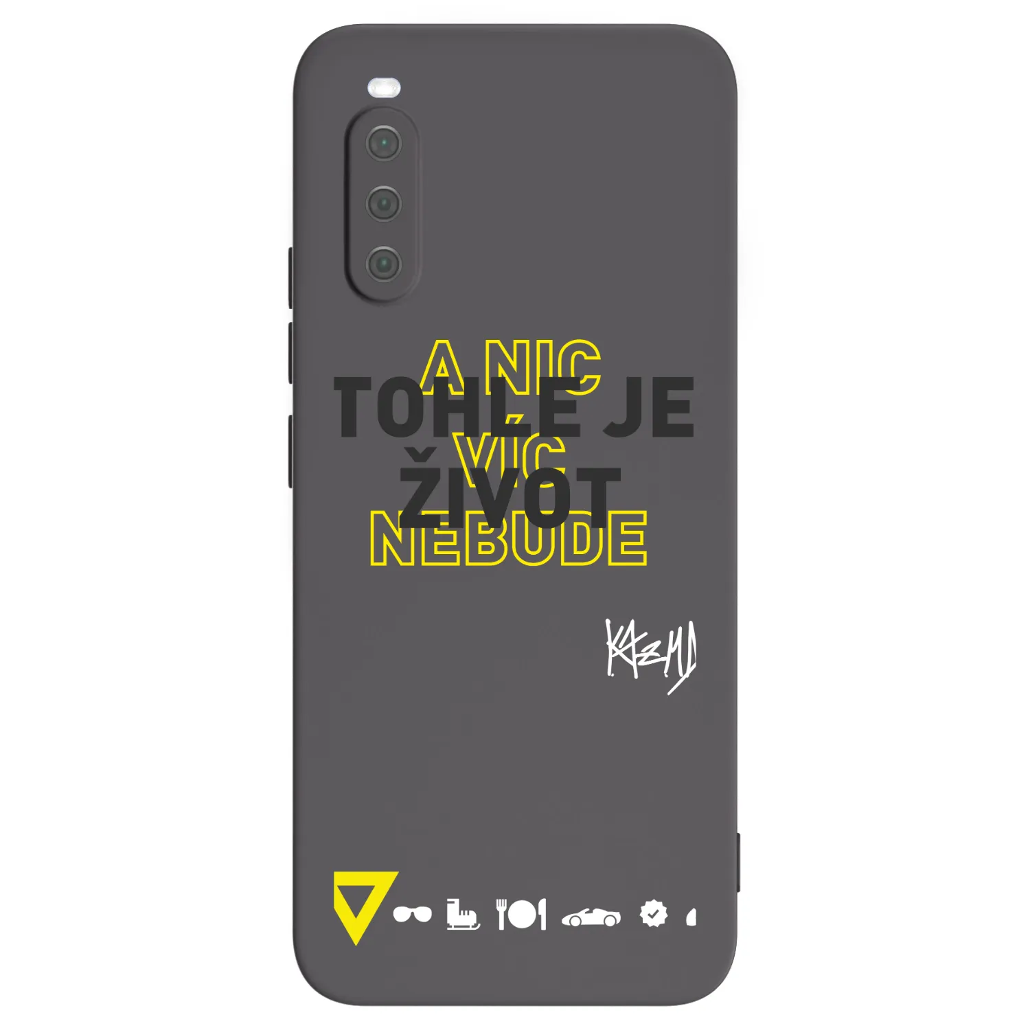 Picasee silikónový čierny obal pre Sony Xperia 10 III - Kazma - TOHLE JE ŽIVOT A NIC VÍC NEBUDE