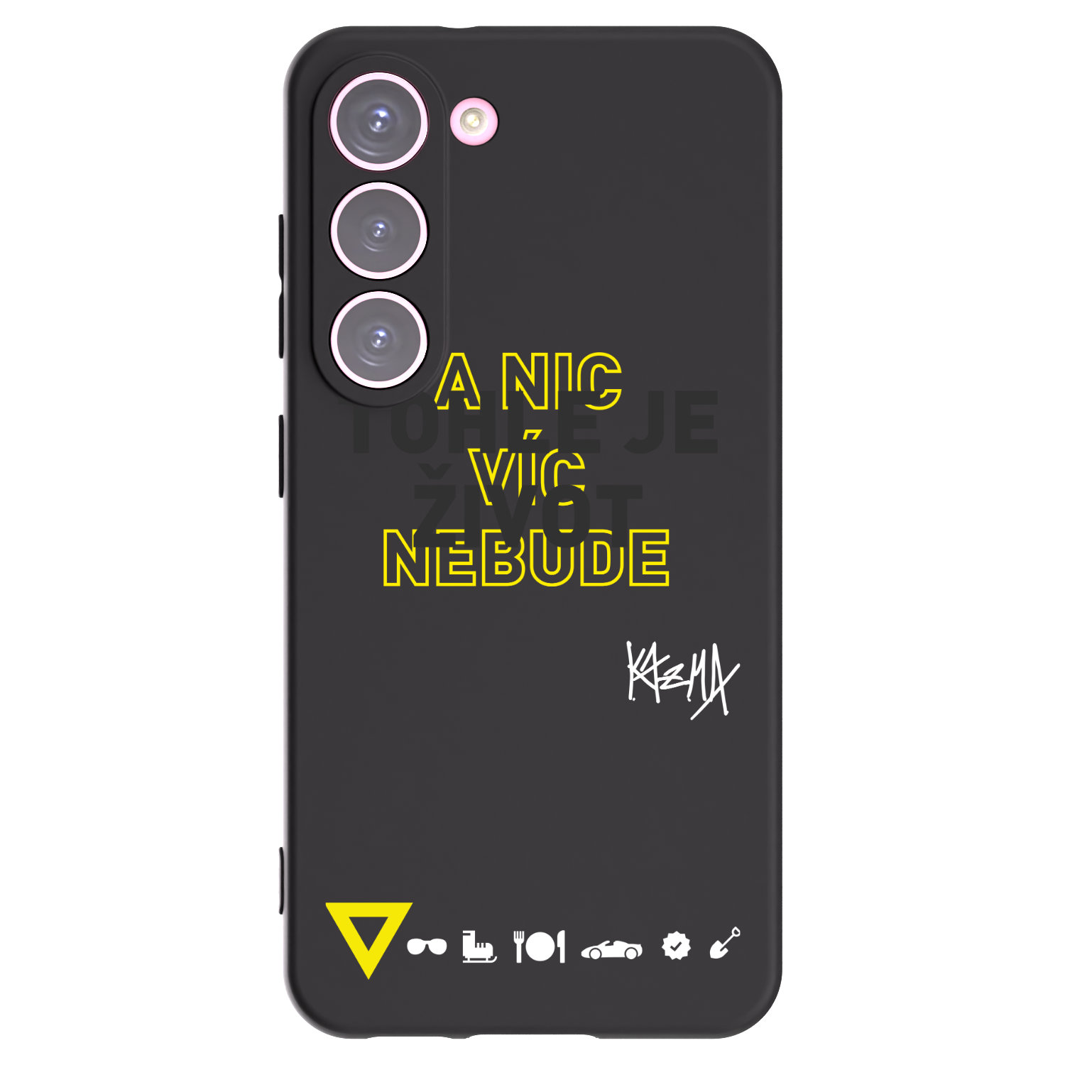 Picasee silikónový čierny obal pre Samsung Galaxy S23 5G - Kazma - TOHLE JE ŽIVOT A NIC VÍC NEBUDE