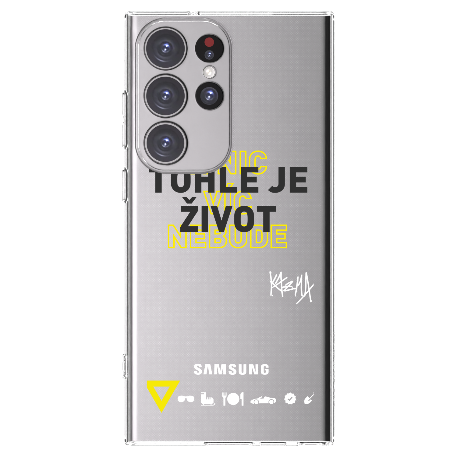 Picasee silikónový prehľadný obal pre Samsung Galaxy S23 Ultra 5G - Kazma - TOHLE JE ŽIVOT A NIC VÍC NEBUDE