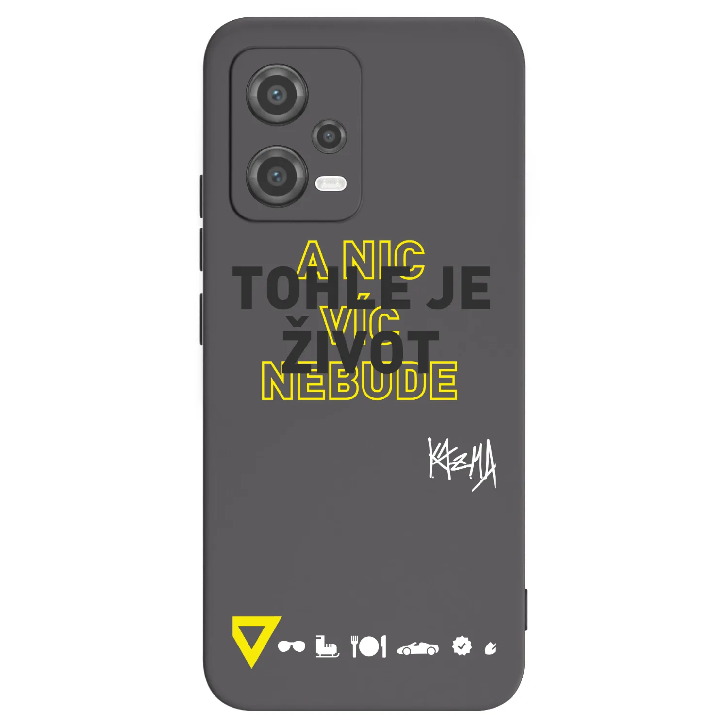 Picasee silikónový čierny obal pre Xiaomi Poco X5 - Kazma - TOHLE JE ŽIVOT A NIC VÍC NEBUDE