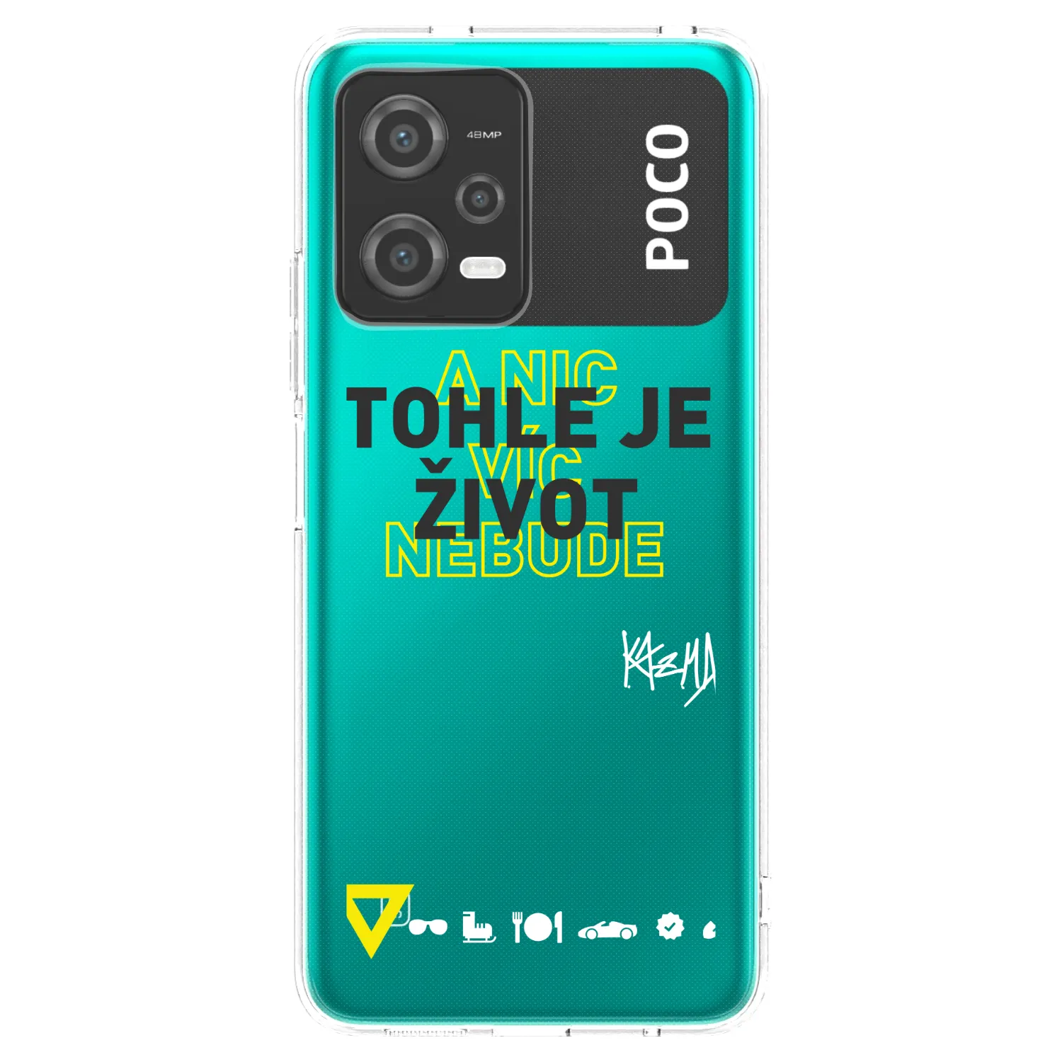 Picasee silikónový prehľadný obal pre Xiaomi Poco X5 - Kazma - TOHLE JE ŽIVOT A NIC VÍC NEBUDE