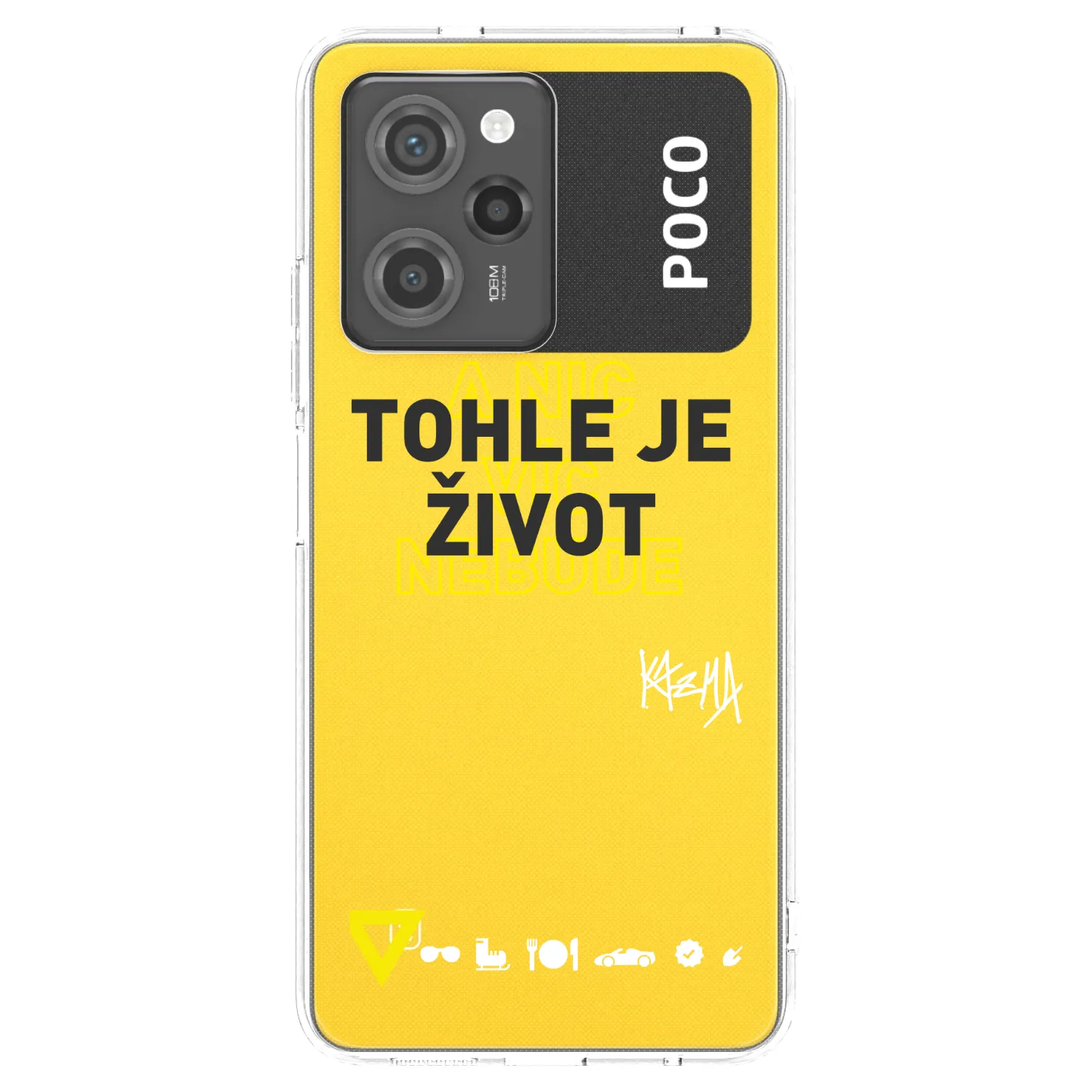 Picasee silikónový prehľadný obal pre Xiaomi Poco X5 Pro - Kazma - TOHLE JE ŽIVOT A NIC VÍC NEBUDE