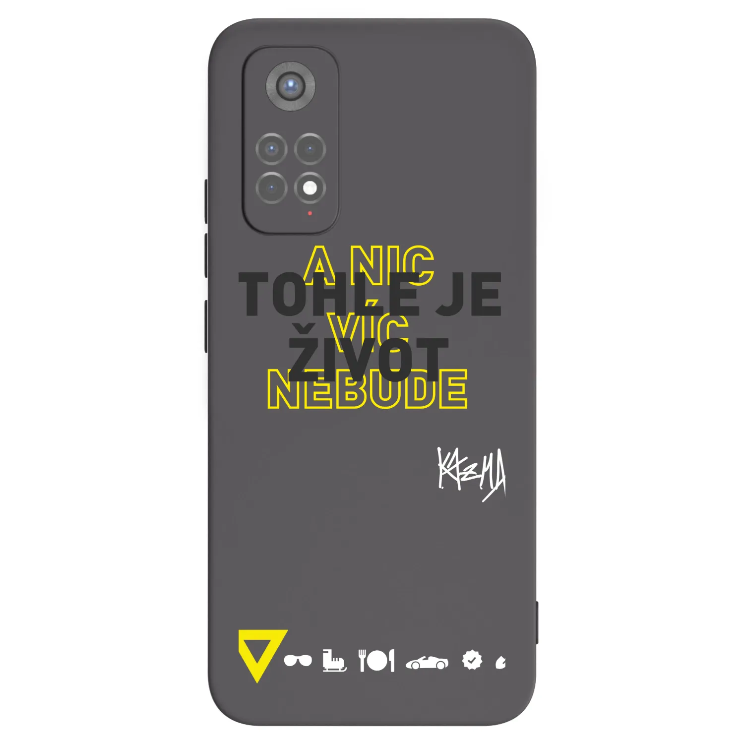 Picasee silikónový čierny obal pre Xiaomi Redmi Note 11S 5G - Kazma - TOHLE JE ŽIVOT A NIC VÍC NEBUDE