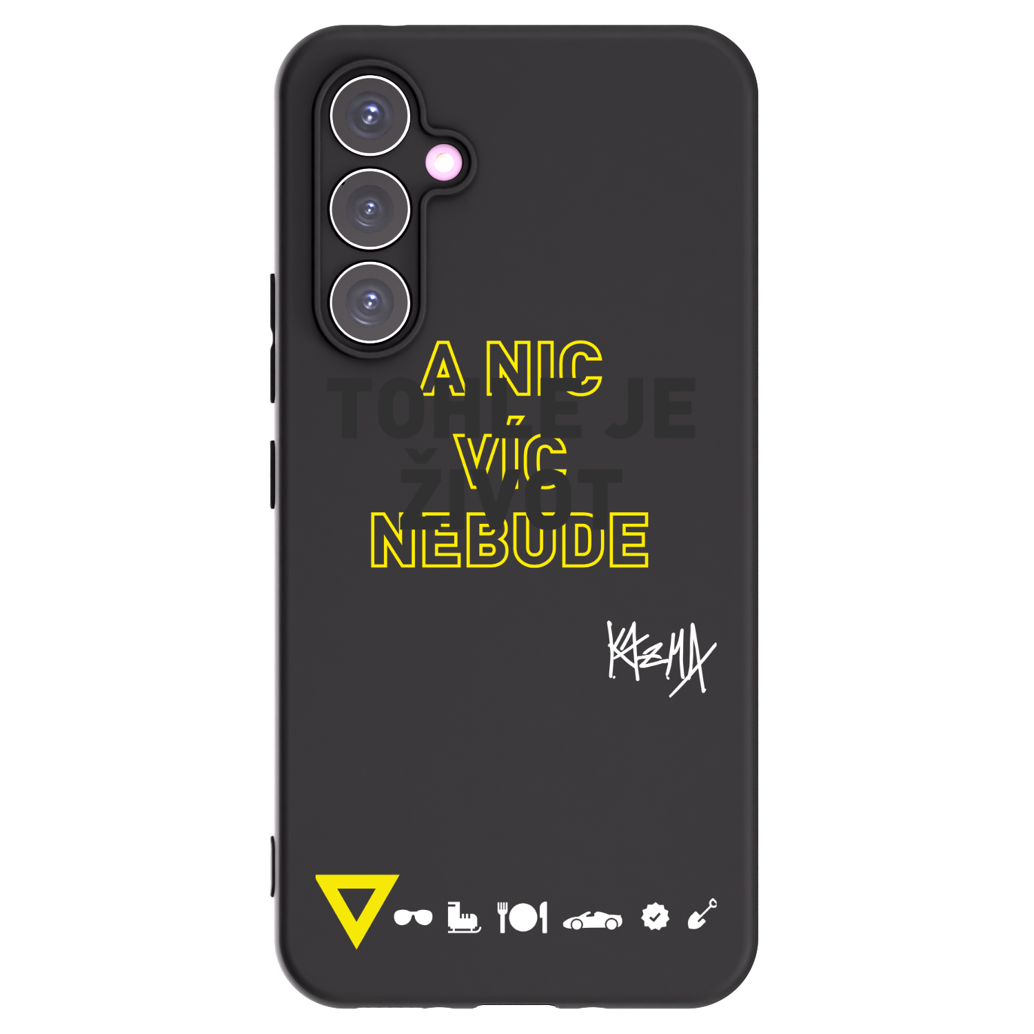 Picasee silikónový čierny obal pre Samsung Galaxy A54 5G A546B - Kazma - TOHLE JE ŽIVOT A NIC VÍC NEBUDE