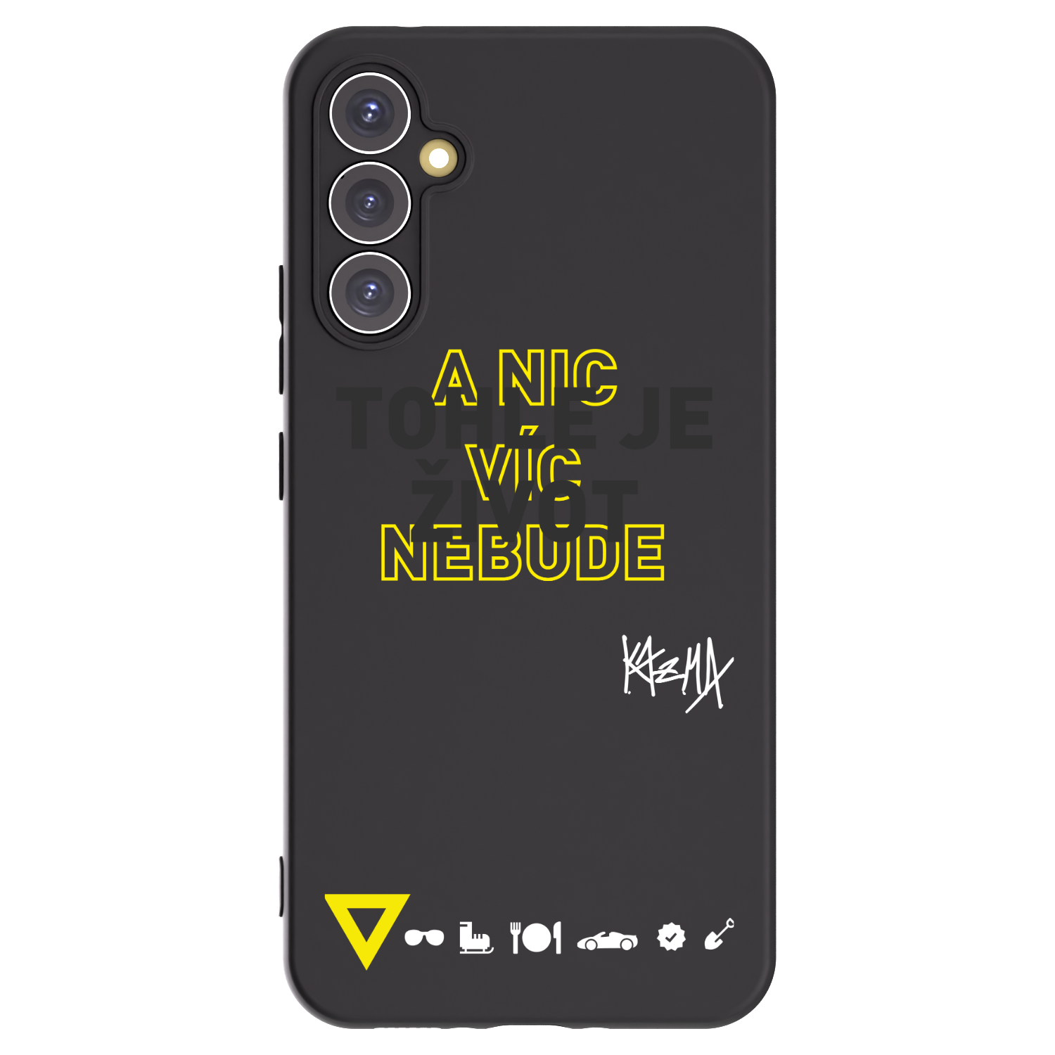 Picasee silikónový čierny obal pre Samsung Galaxy A34 5G A346B - Kazma - TOHLE JE ŽIVOT A NIC VÍC NEBUDE