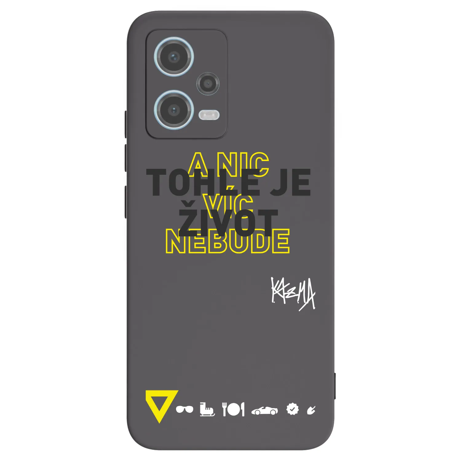 Picasee silikónový čierny obal pre Xiaomi Redmi Note 12 5G - Kazma - TOHLE JE ŽIVOT A NIC VÍC NEBUDE