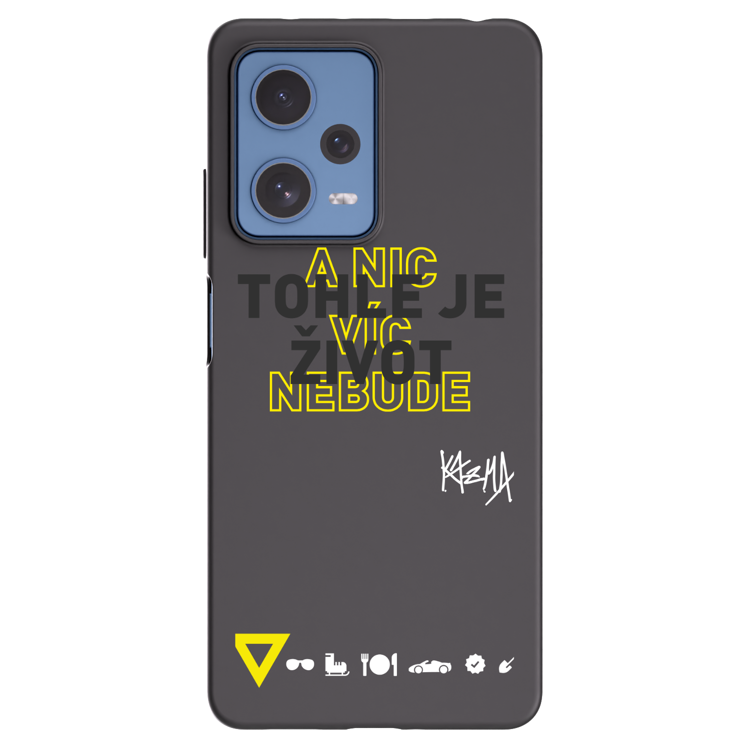 Picasee silikónový čierny obal pre Xiaomi Redmi Note 12 Pro 5G - Kazma - TOHLE JE ŽIVOT A NIC VÍC NEBUDE