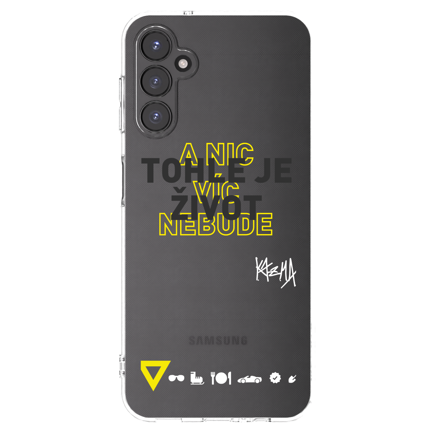 Picasee silikónový prehľadný obal pre Samsung Galaxy A14 4G A145R - Kazma - TOHLE JE ŽIVOT A NIC VÍC NEBUDE