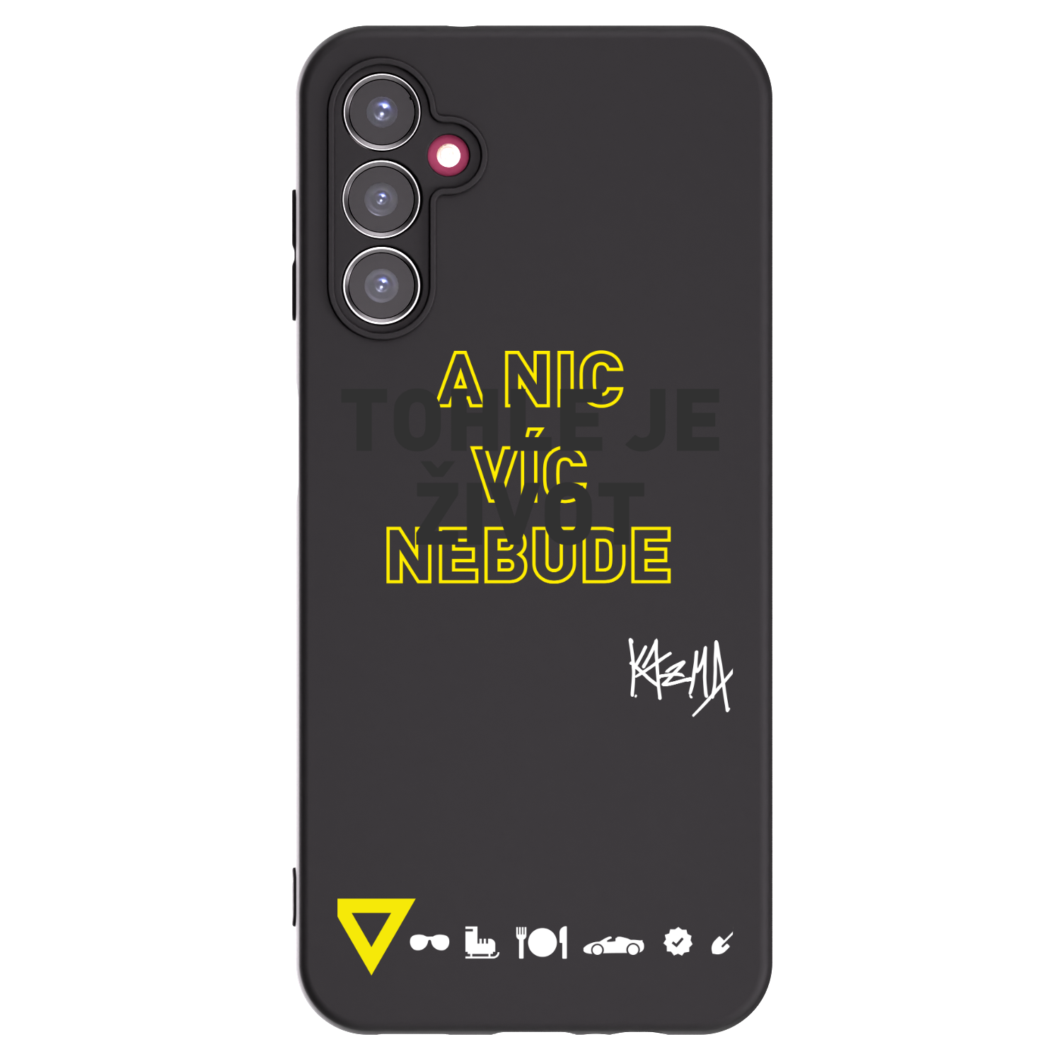 Picasee silikónový čierny obal pre Samsung Galaxy A14 5G A146P - Kazma - TOHLE JE ŽIVOT A NIC VÍC NEBUDE