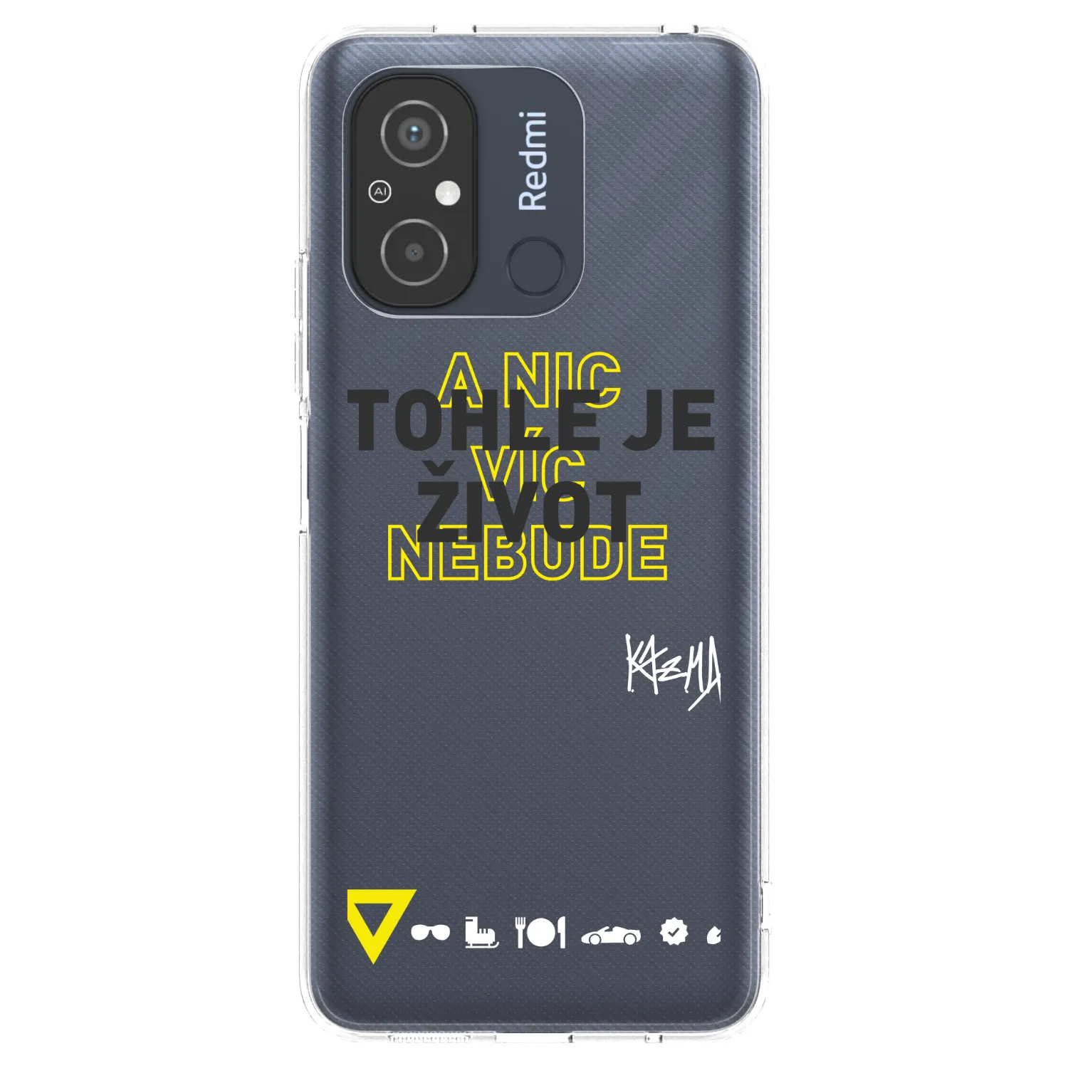Picasee silikónový prehľadný obal pre Xiaomi Redmi 12C - Kazma - TOHLE JE ŽIVOT A NIC VÍC NEBUDE