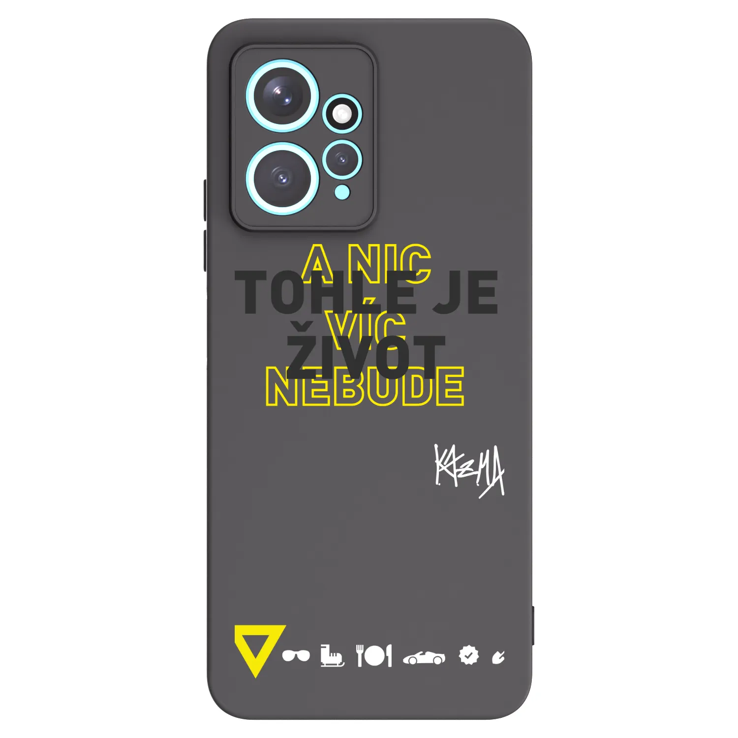 Picasee silikónový čierny obal pre Xiaomi Redmi Note 12 4G - Kazma - TOHLE JE ŽIVOT A NIC VÍC NEBUDE
