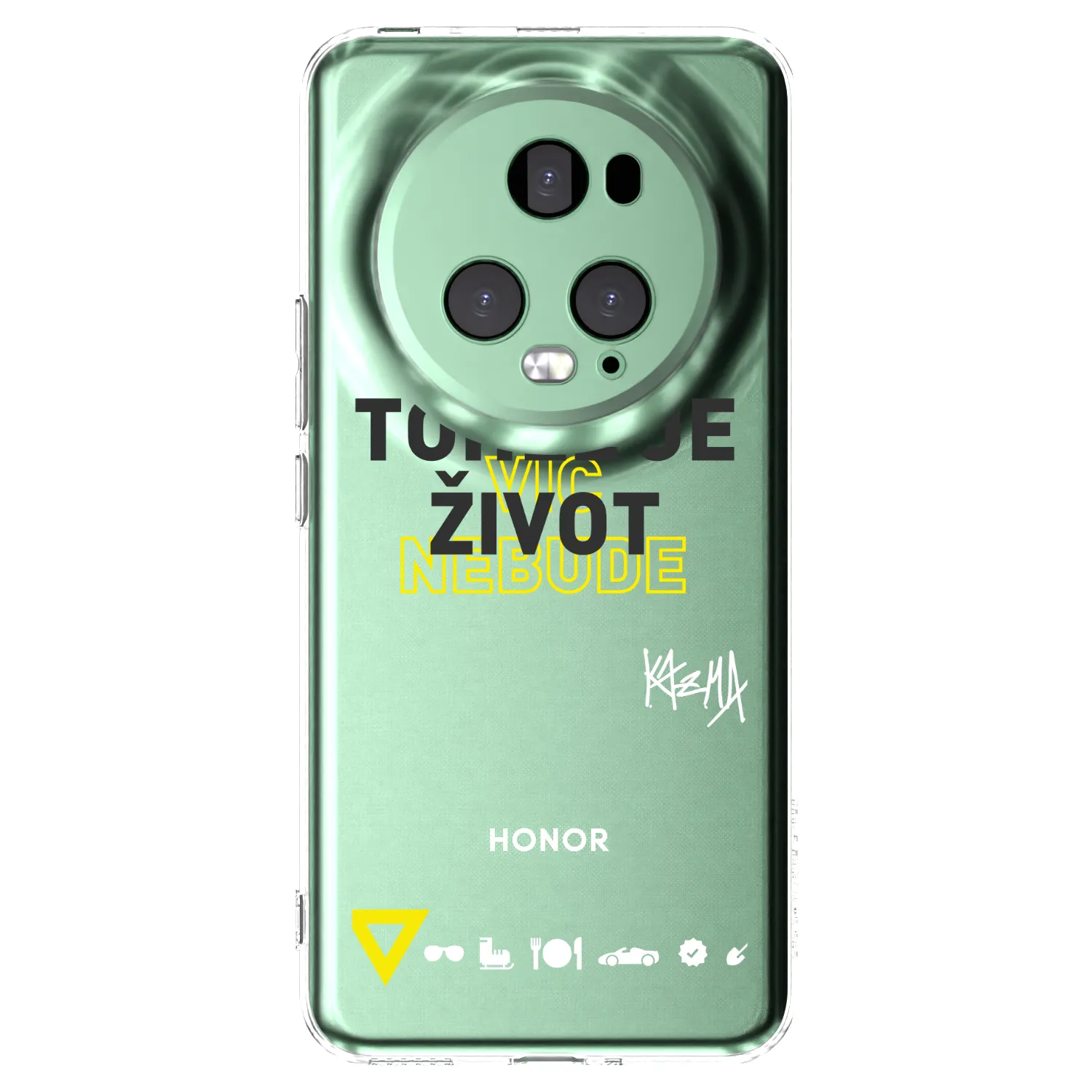 Picasee silikónový prehľadný obal pre Honor Magic5 Pro - Kazma - TOHLE JE ŽIVOT A NIC VÍC NEBUDE