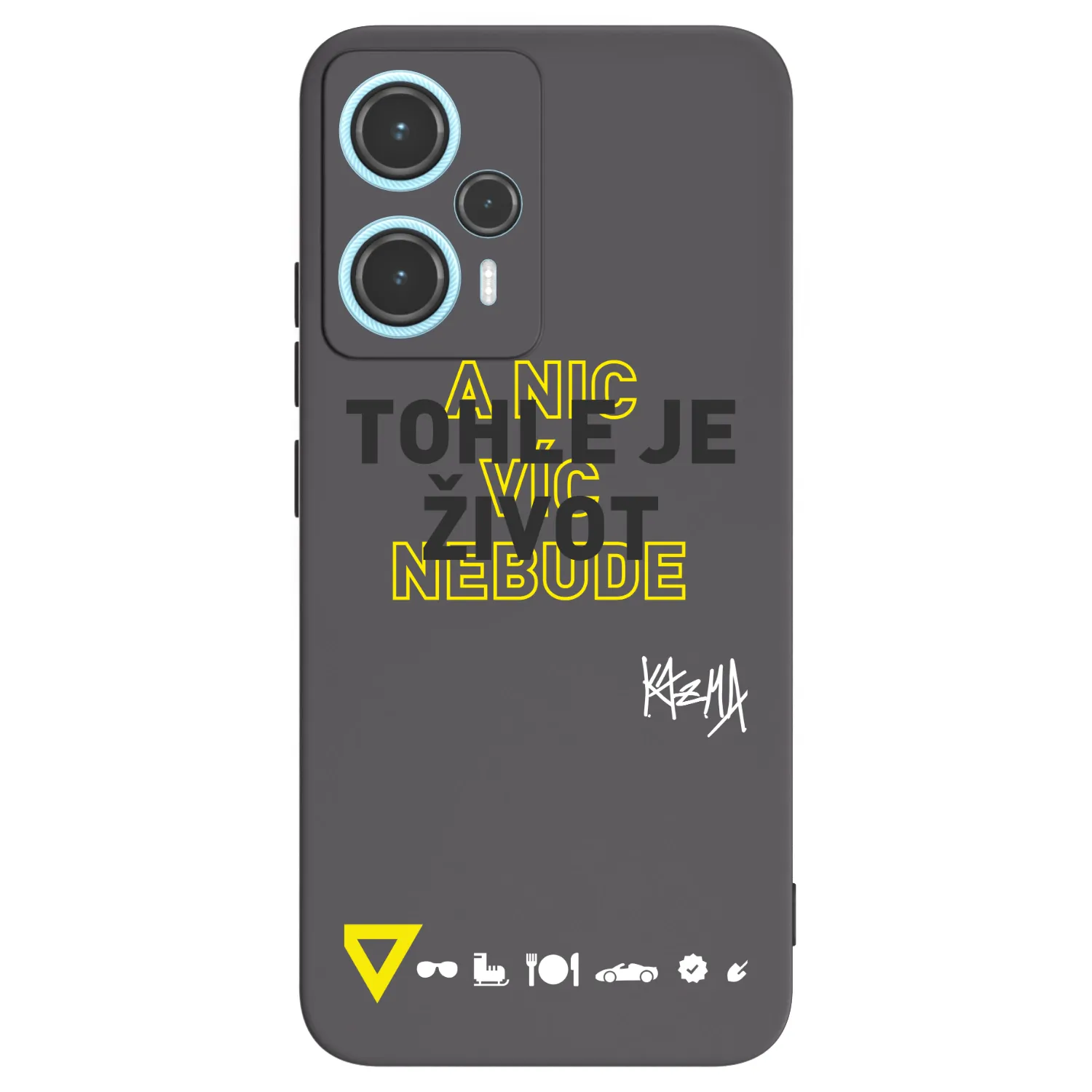 Picasee silikónový čierny obal pre Xiaomi Poco F5 - Kazma - TOHLE JE ŽIVOT A NIC VÍC NEBUDE