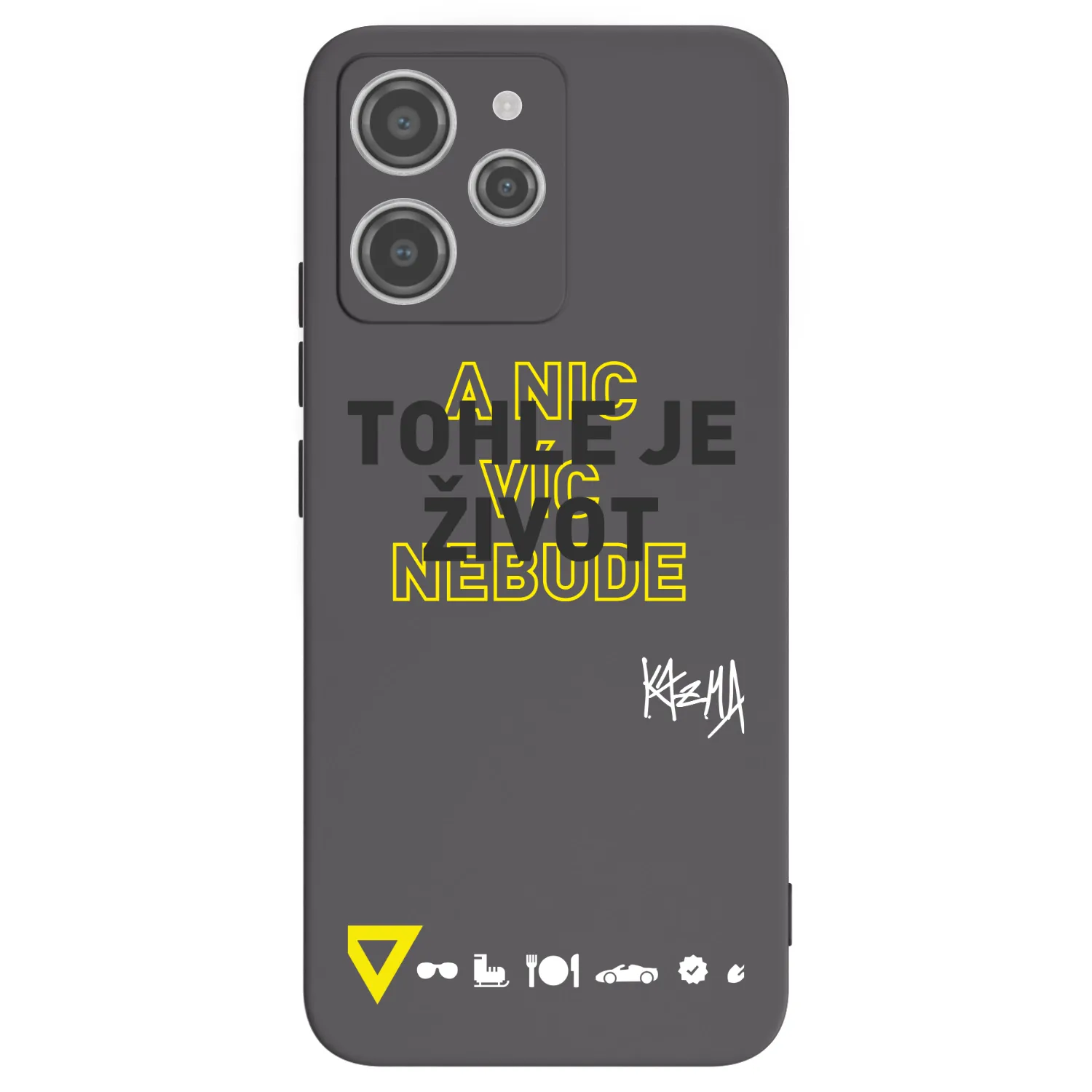 Picasee silikónový čierny obal pre Xiaomi Redmi 12 4G - Kazma - TOHLE JE ŽIVOT A NIC VÍC NEBUDE