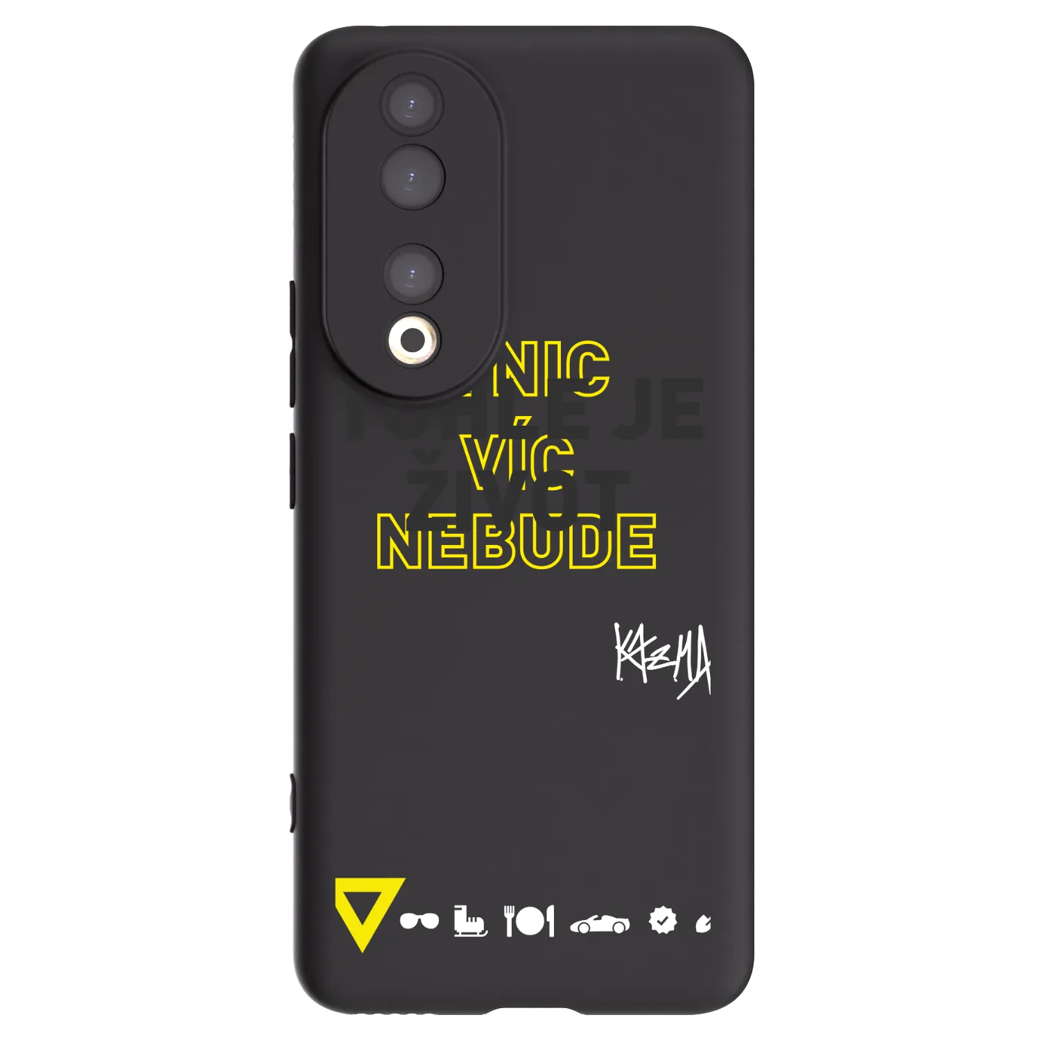 Picasee silikónový čierny obal pre Honor 90 5G - Kazma - TOHLE JE ŽIVOT A NIC VÍC NEBUDE