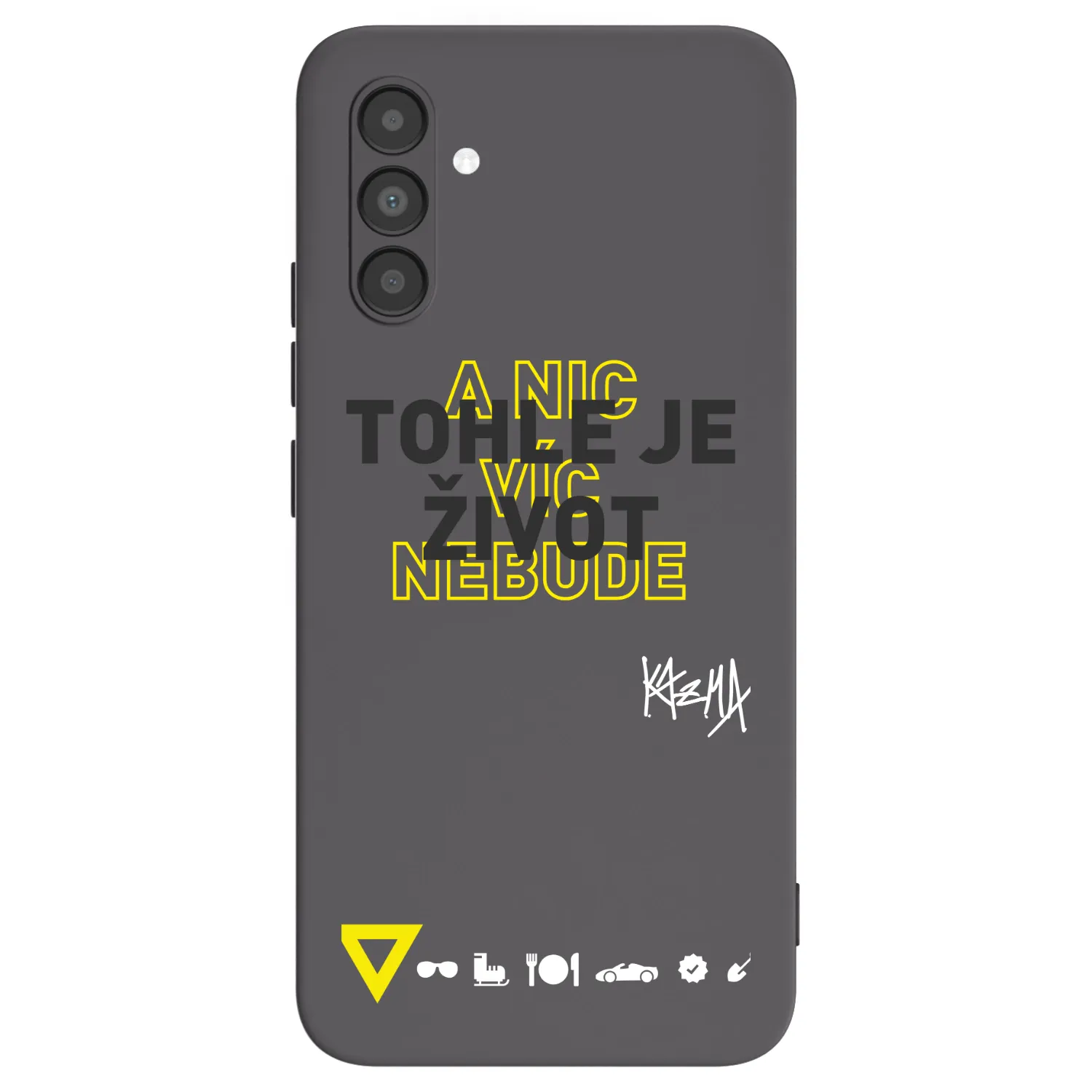 Picasee silikónový čierny obal pre Samsung Galaxy A04s A047F - Kazma - TOHLE JE ŽIVOT A NIC VÍC NEBUDE