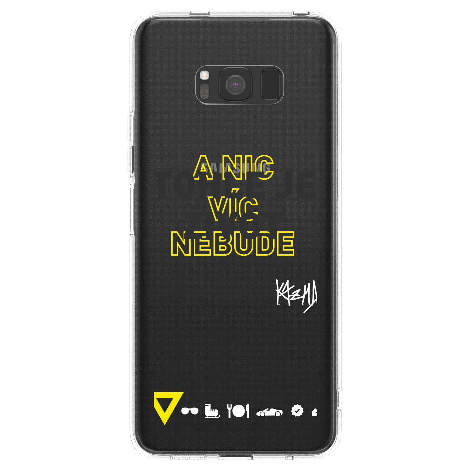 Picasee silikónový prehľadný obal pre Samsung Galaxy S8 G950F - Kazma - TOHLE JE ŽIVOT A NIC VÍC NEBUDE