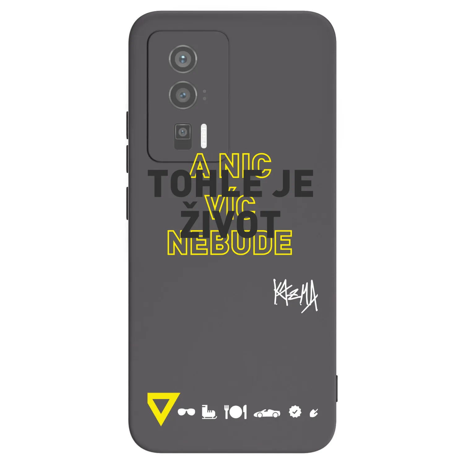 Picasee silikónový čierny obal pre Xiaomi Poco F5 Pro 5G - Kazma - TOHLE JE ŽIVOT A NIC VÍC NEBUDE