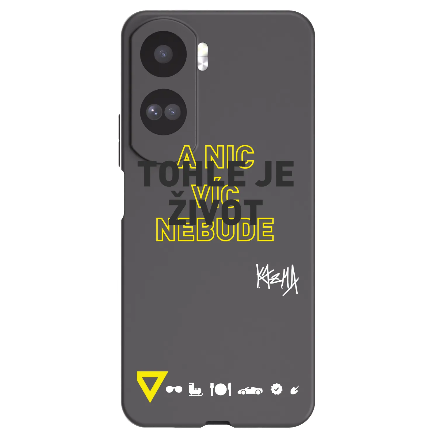 Picasee silikónový čierny obal pre Honor 90 Lite 5G - Kazma - TOHLE JE ŽIVOT A NIC VÍC NEBUDE