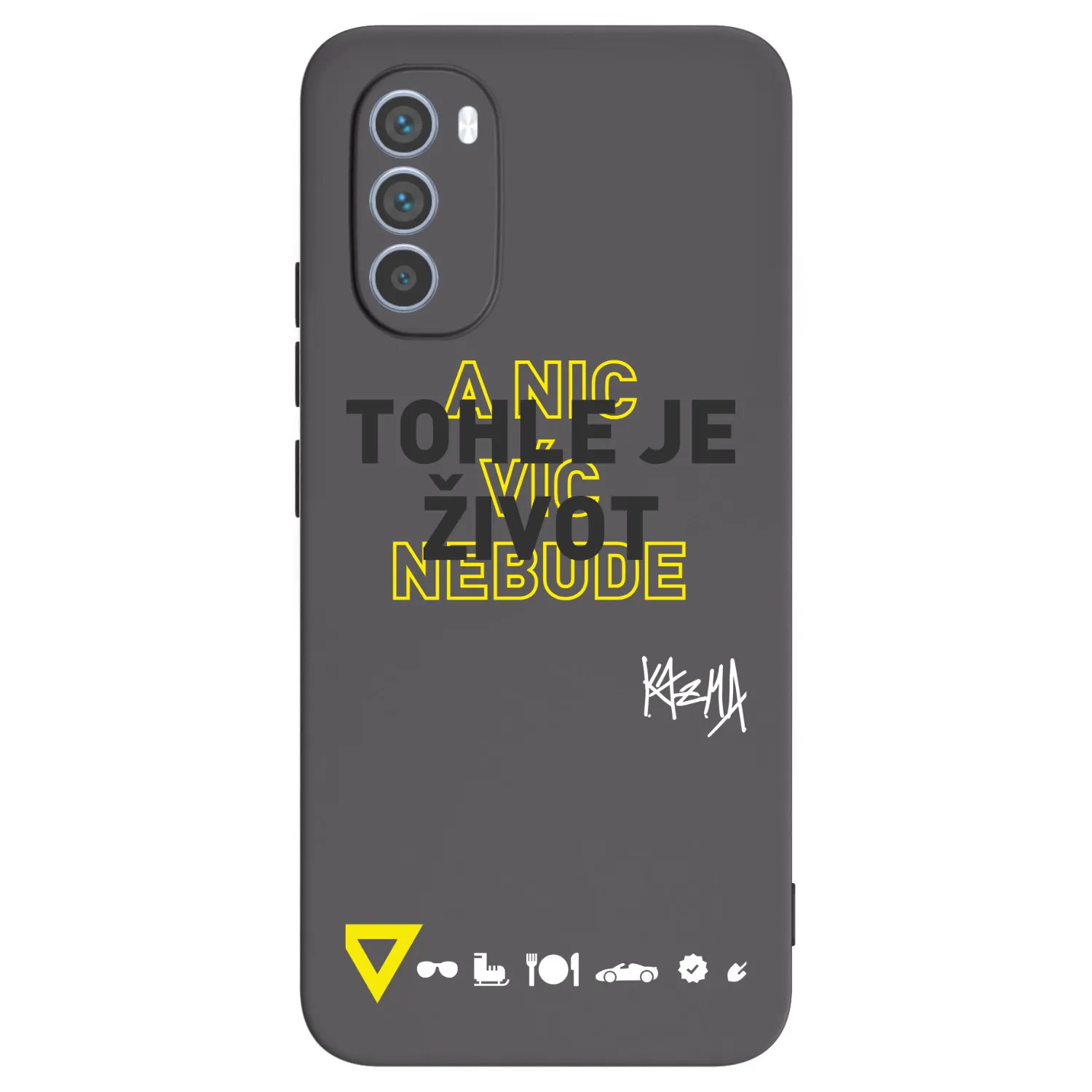 Picasee silikónový čierny obal pre Motorola Moto G62 - Kazma - TOHLE JE ŽIVOT A NIC VÍC NEBUDE