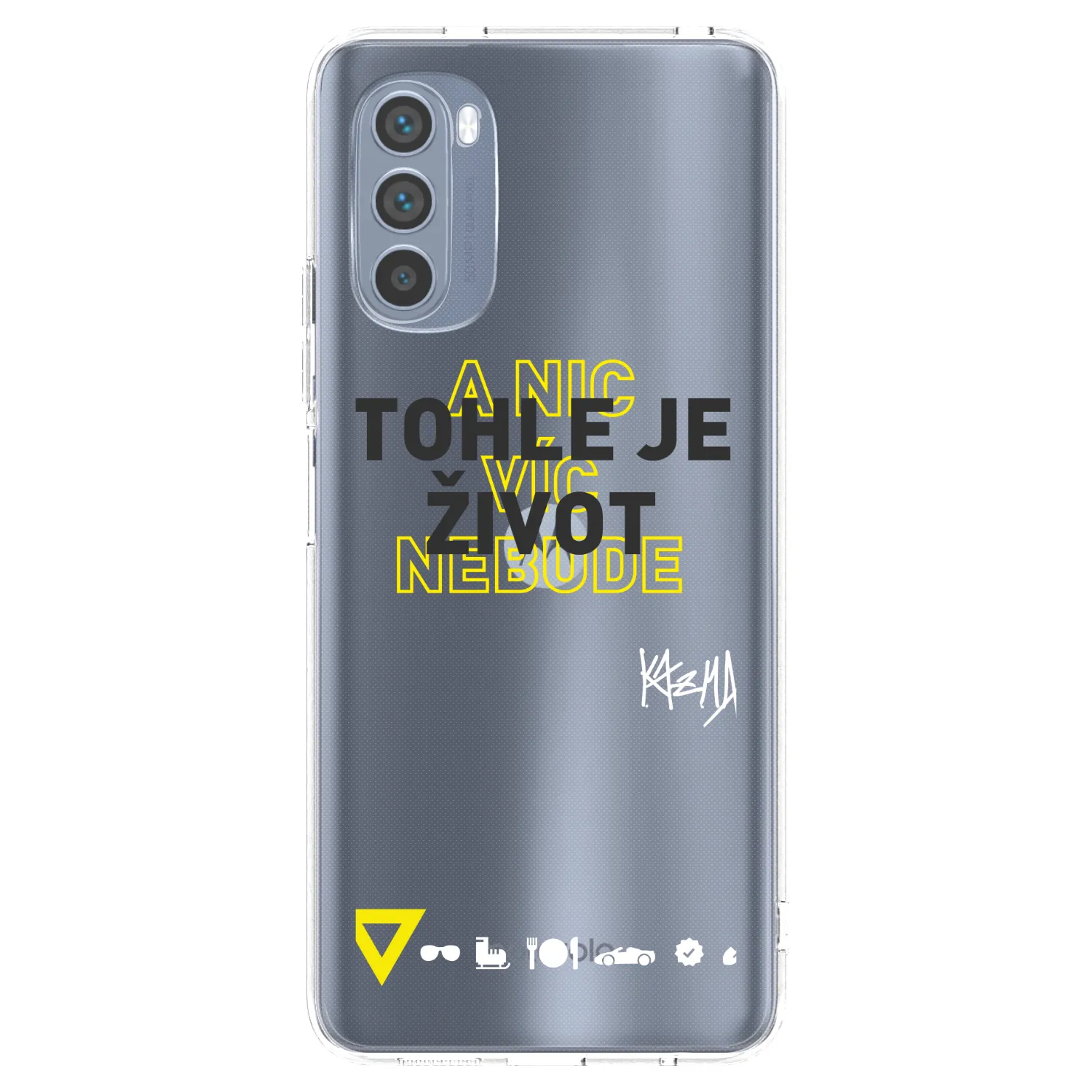 Picasee silikónový prehľadný obal pre Motorola Moto G62 - Kazma - TOHLE JE ŽIVOT A NIC VÍC NEBUDE