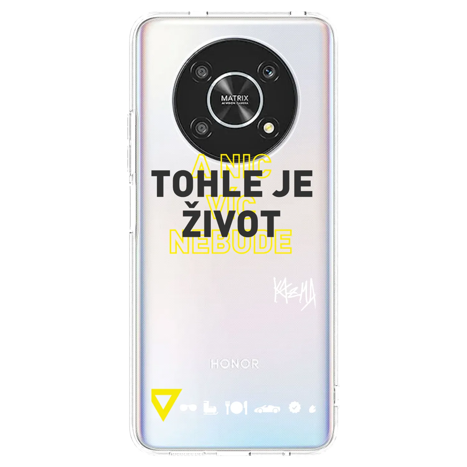 Picasee silikónový prehľadný obal pre Honor Magic4 Lite 5G - Kazma - TOHLE JE ŽIVOT A NIC VÍC NEBUDE
