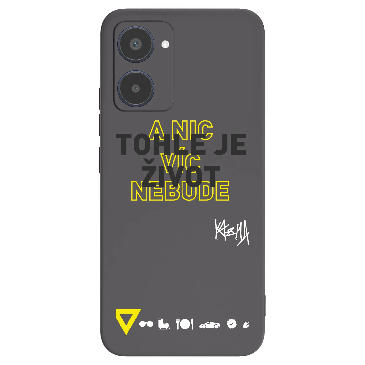 Picasee silikónový čierny obal pre Realme 10 4G - Kazma - TOHLE JE ŽIVOT A NIC VÍC NEBUDE