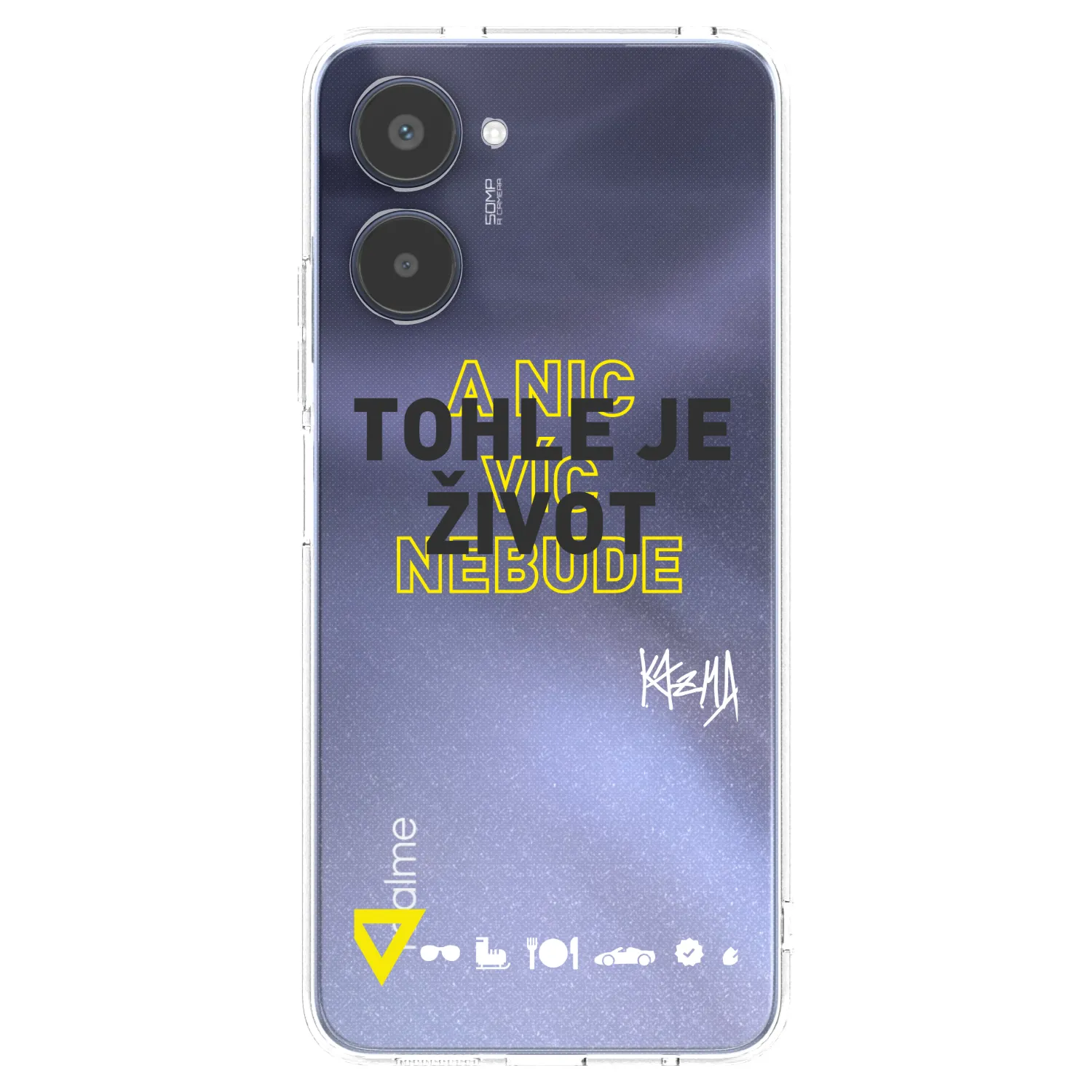 Picasee silikónový prehľadný obal pre Realme 10 4G - Kazma - TOHLE JE ŽIVOT A NIC VÍC NEBUDE