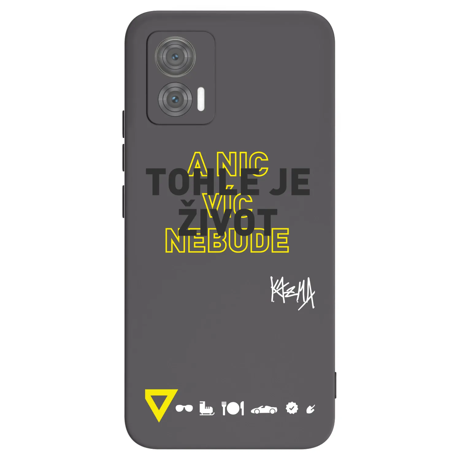 Picasee silikónový čierny obal pre Motorola Edge 30 Neo - Kazma - TOHLE JE ŽIVOT A NIC VÍC NEBUDE