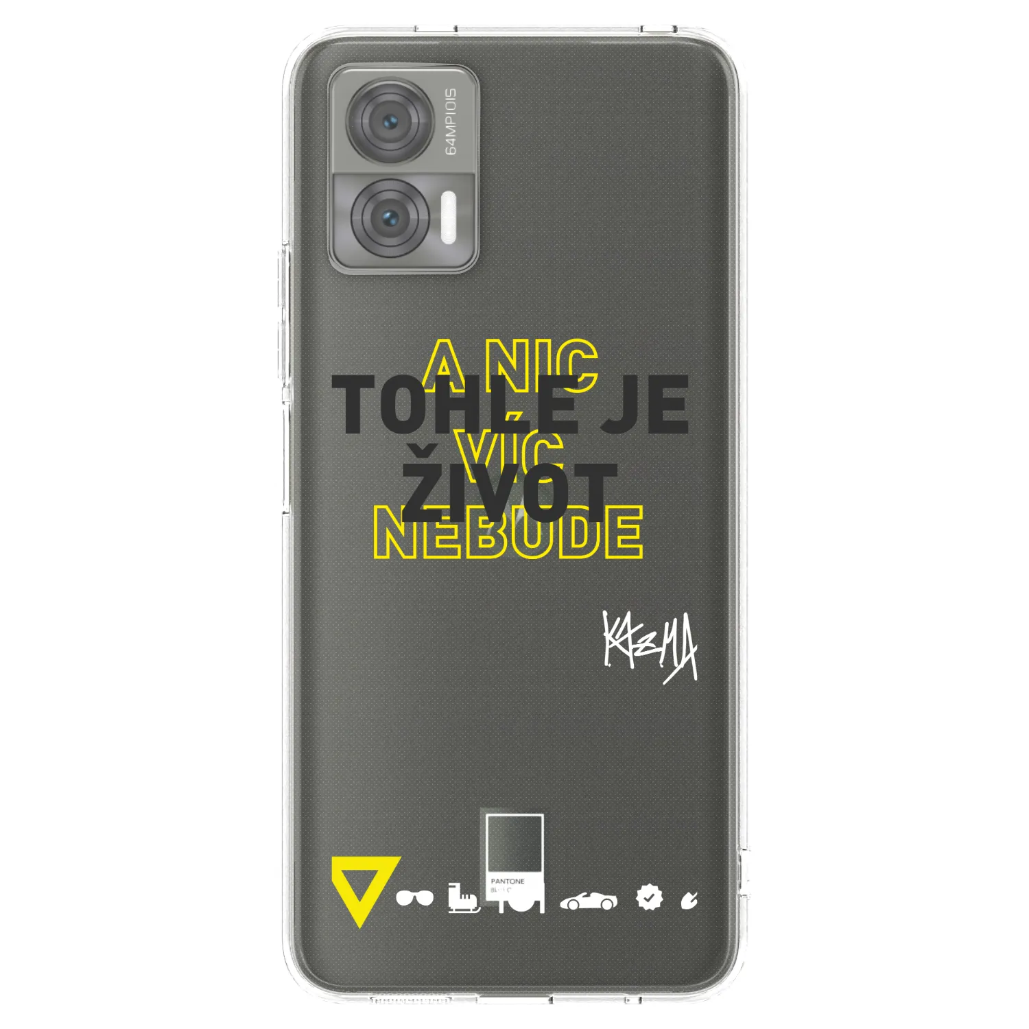Picasee silikónový prehľadný obal pre Motorola Edge 30 Neo - Kazma - TOHLE JE ŽIVOT A NIC VÍC NEBUDE