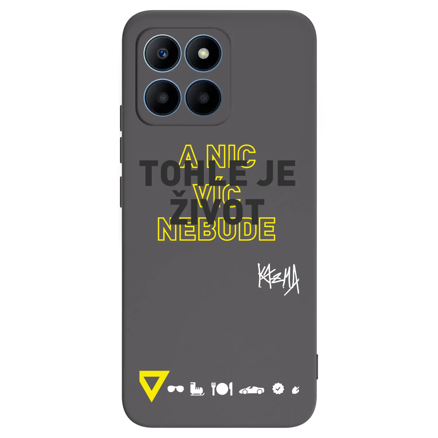 Picasee silikónový čierny obal pre Honor 70 Lite - Kazma - TOHLE JE ŽIVOT A NIC VÍC NEBUDE