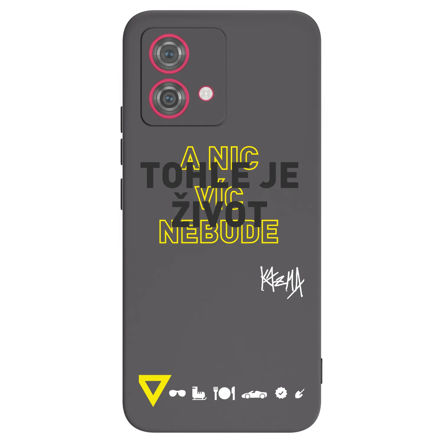 Picasee silikónový čierny obal pre Motorola Moto G84 5G - Kazma - TOHLE JE ŽIVOT A NIC VÍC NEBUDE