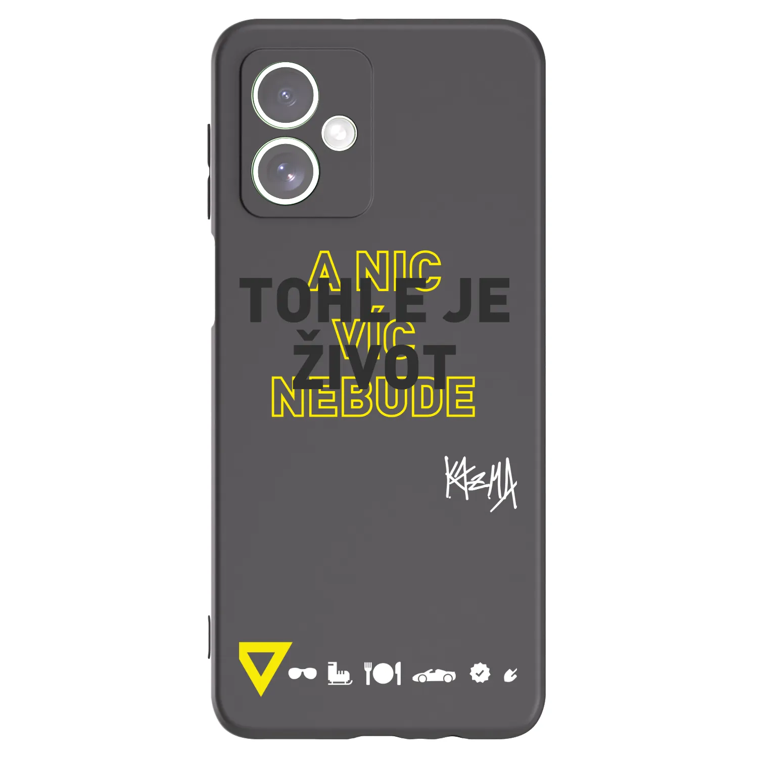 Picasee silikónový čierny obal pre Motorola Moto G54 5G - Kazma - TOHLE JE ŽIVOT A NIC VÍC NEBUDE