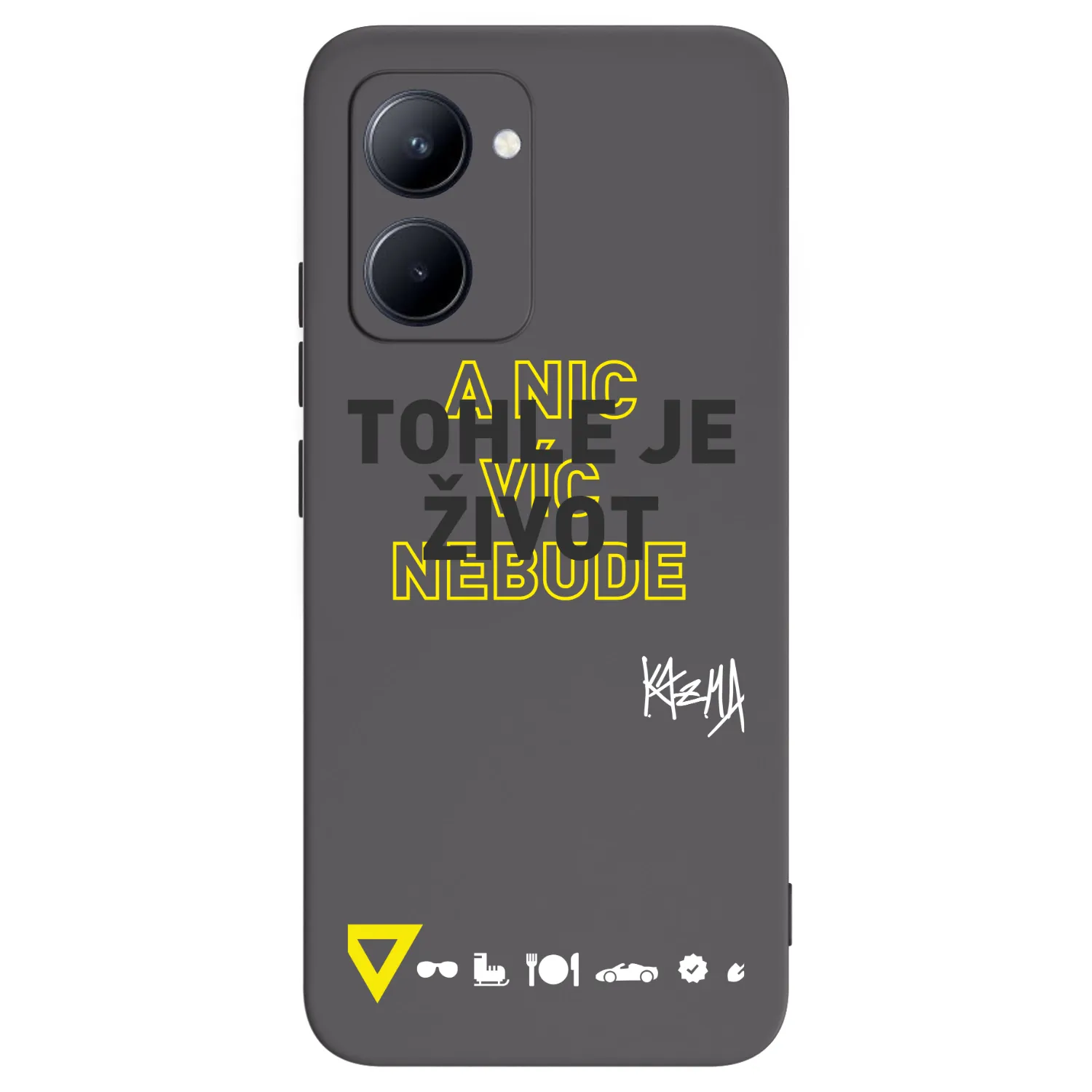 Picasee silikónový čierny obal pre Realme C33 (2023) - Kazma - TOHLE JE ŽIVOT A NIC VÍC NEBUDE
