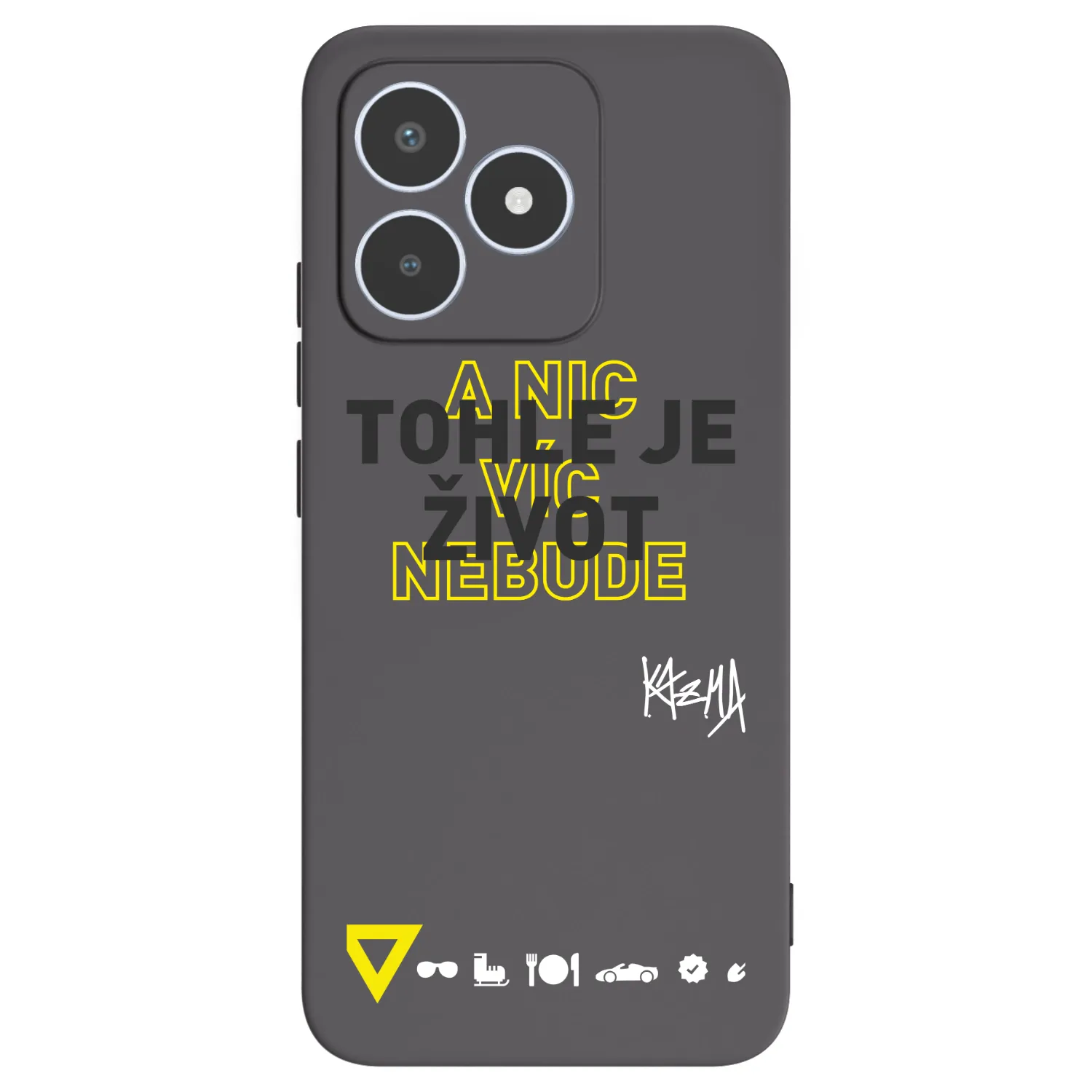 Picasee silikónový čierny obal pre Realme C53 - Kazma - TOHLE JE ŽIVOT A NIC VÍC NEBUDE