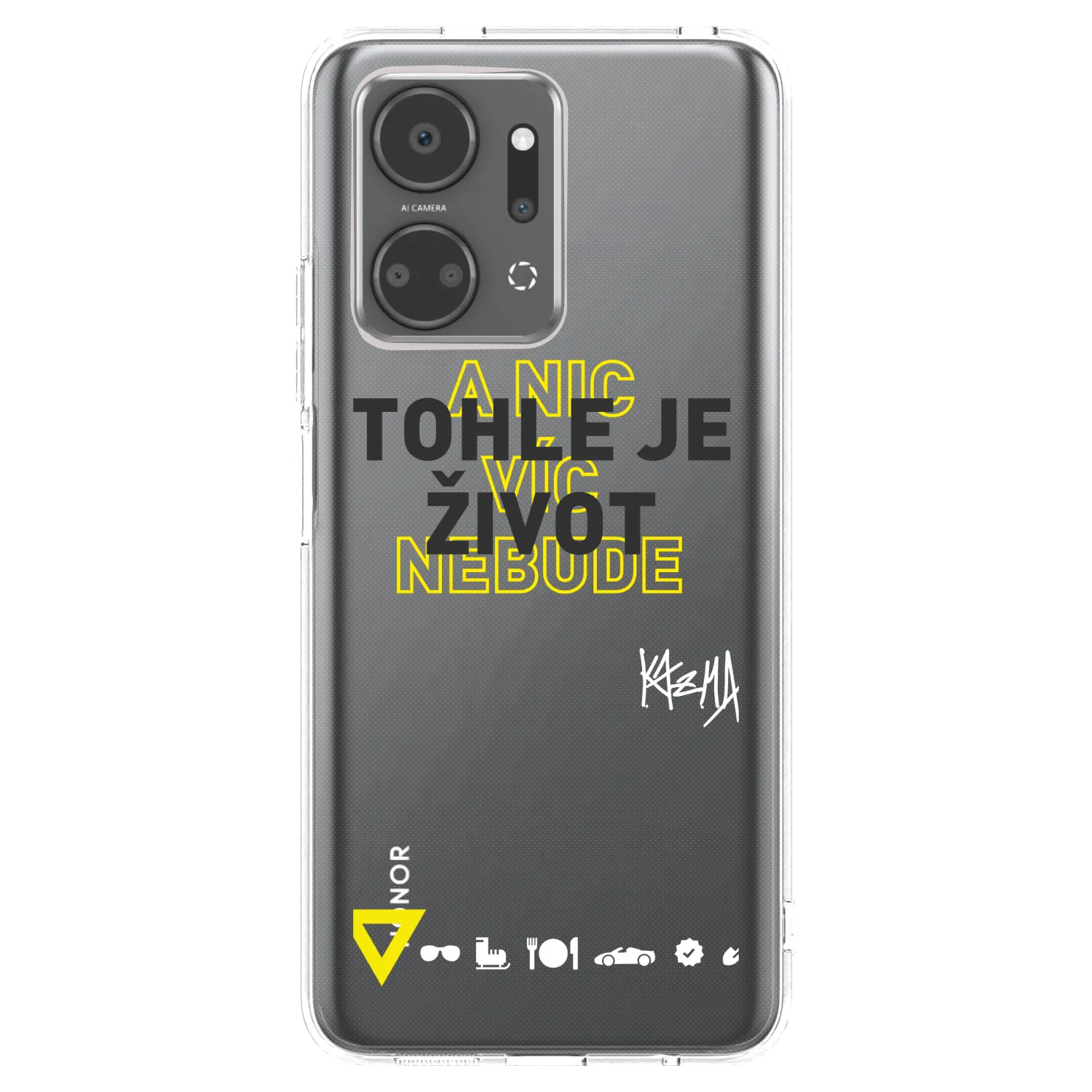 Picasee silikónový prehľadný obal pre Honor X7a - Kazma - TOHLE JE ŽIVOT A NIC VÍC NEBUDE