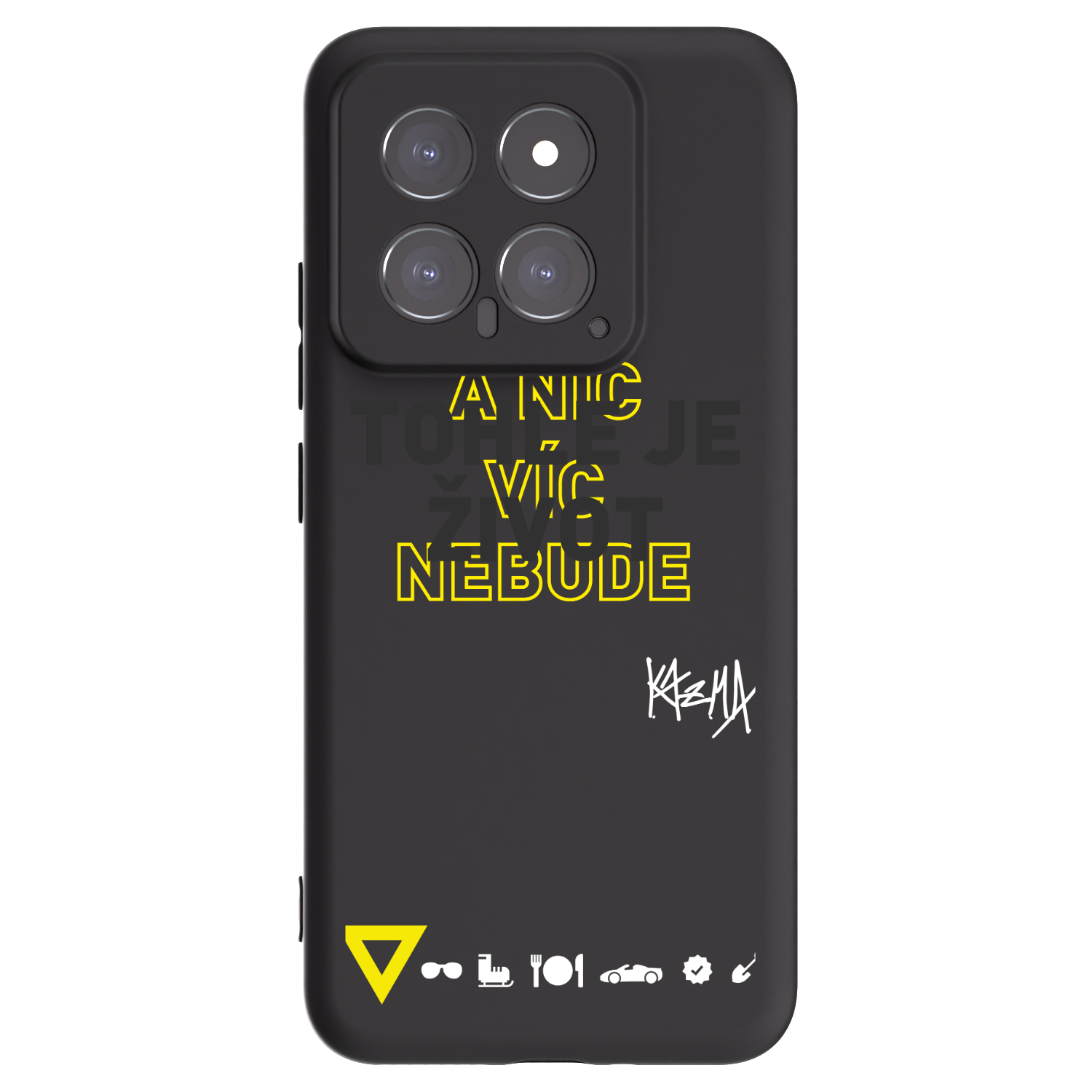 Picasee silikónový čierny obal pre Xiaomi 14 - Kazma - TOHLE JE ŽIVOT A NIC VÍC NEBUDE