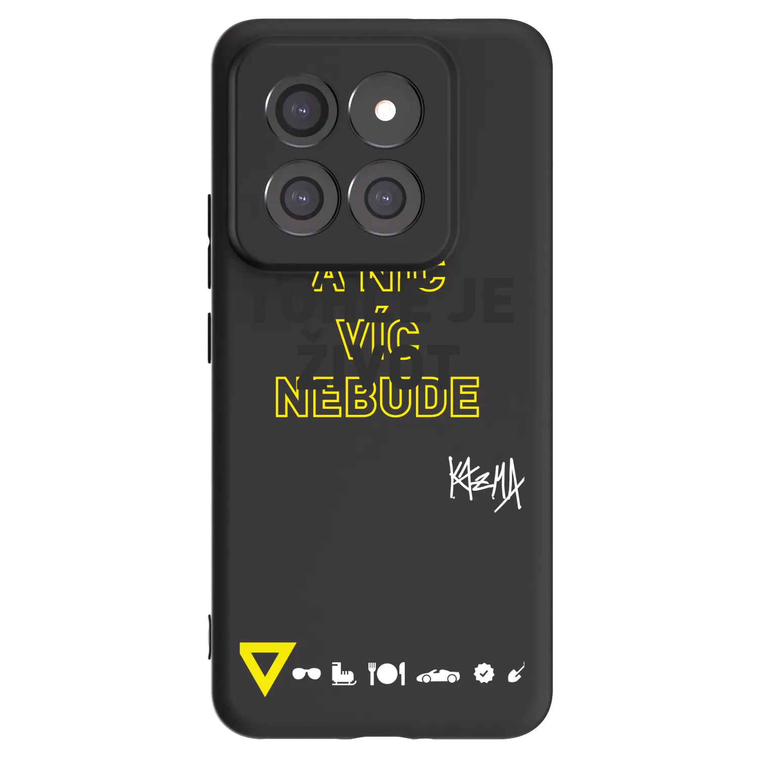 Picasee silikónový čierny obal pre Xiaomi 14 Pro - Kazma - TOHLE JE ŽIVOT A NIC VÍC NEBUDE