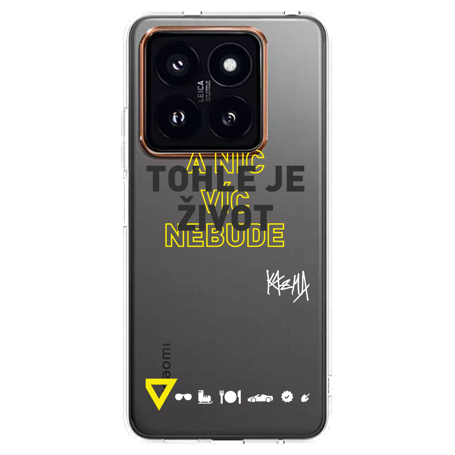 Picasee silikónový prehľadný obal pre Xiaomi 14 Pro - Kazma - TOHLE JE ŽIVOT A NIC VÍC NEBUDE