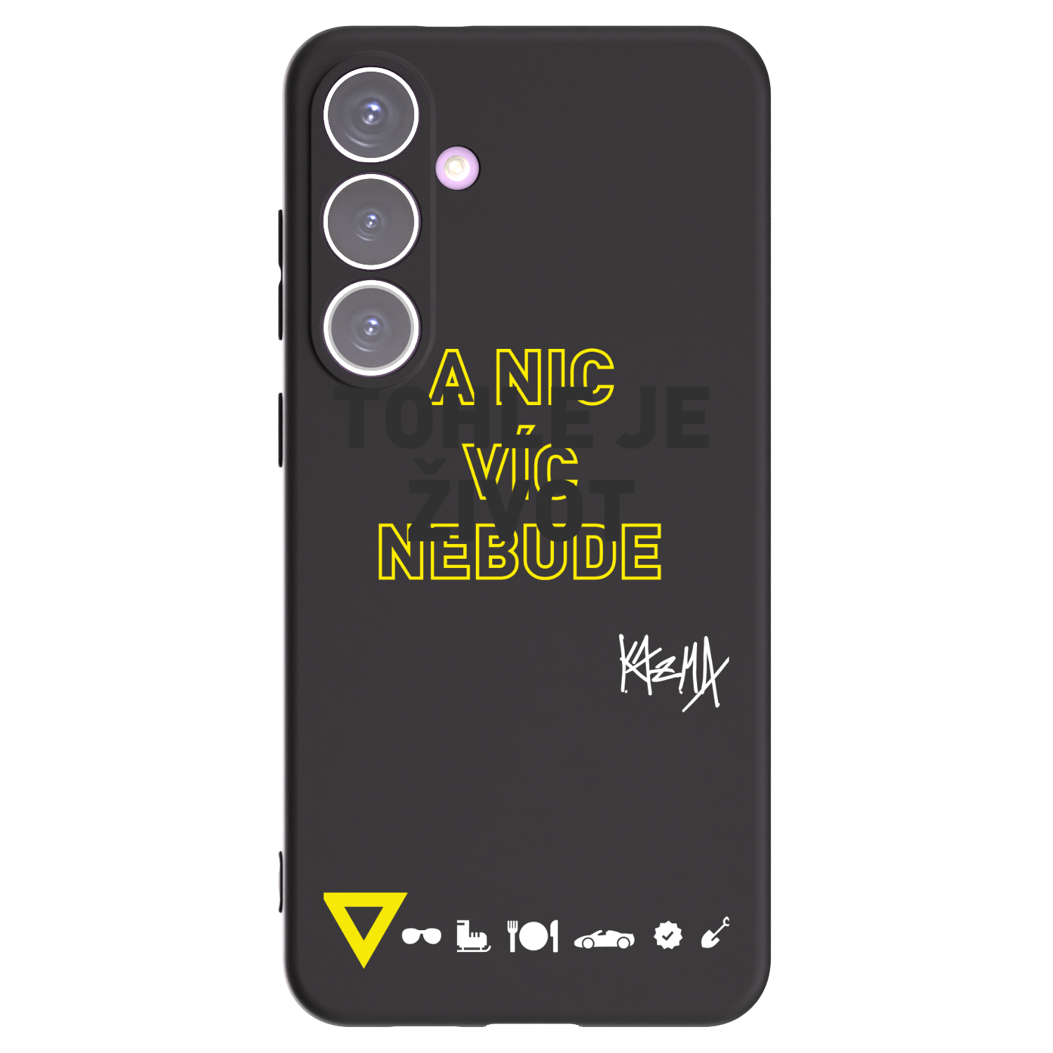 Picasee silikónový čierny obal pre Samsung Galaxy S24+ S926B 5G - Kazma - TOHLE JE ŽIVOT A NIC VÍC NEBUDE