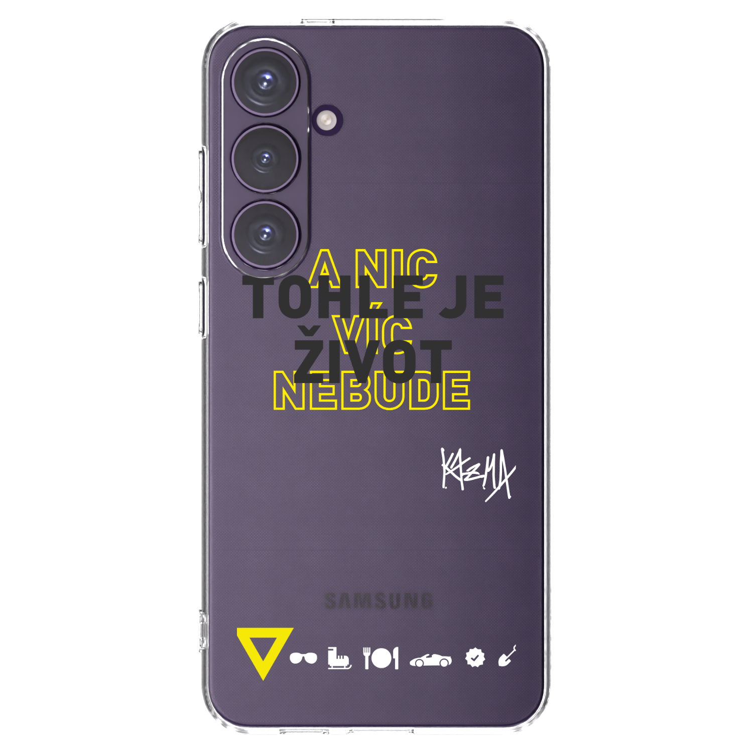 Picasee silikónový prehľadný obal pre Samsung Galaxy S24+ S926B 5G - Kazma - TOHLE JE ŽIVOT A NIC VÍC NEBUDE