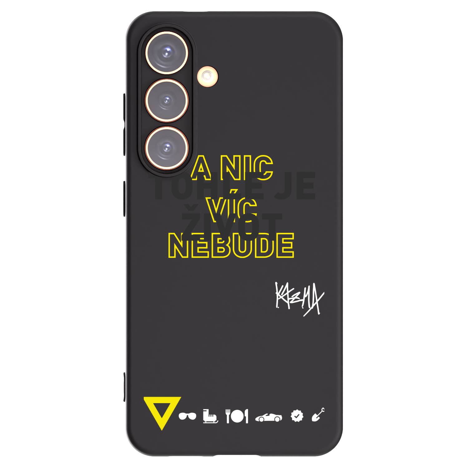 Picasee silikónový čierny obal pre Samsung Galaxy S24 S921B 5G - Kazma - TOHLE JE ŽIVOT A NIC VÍC NEBUDE