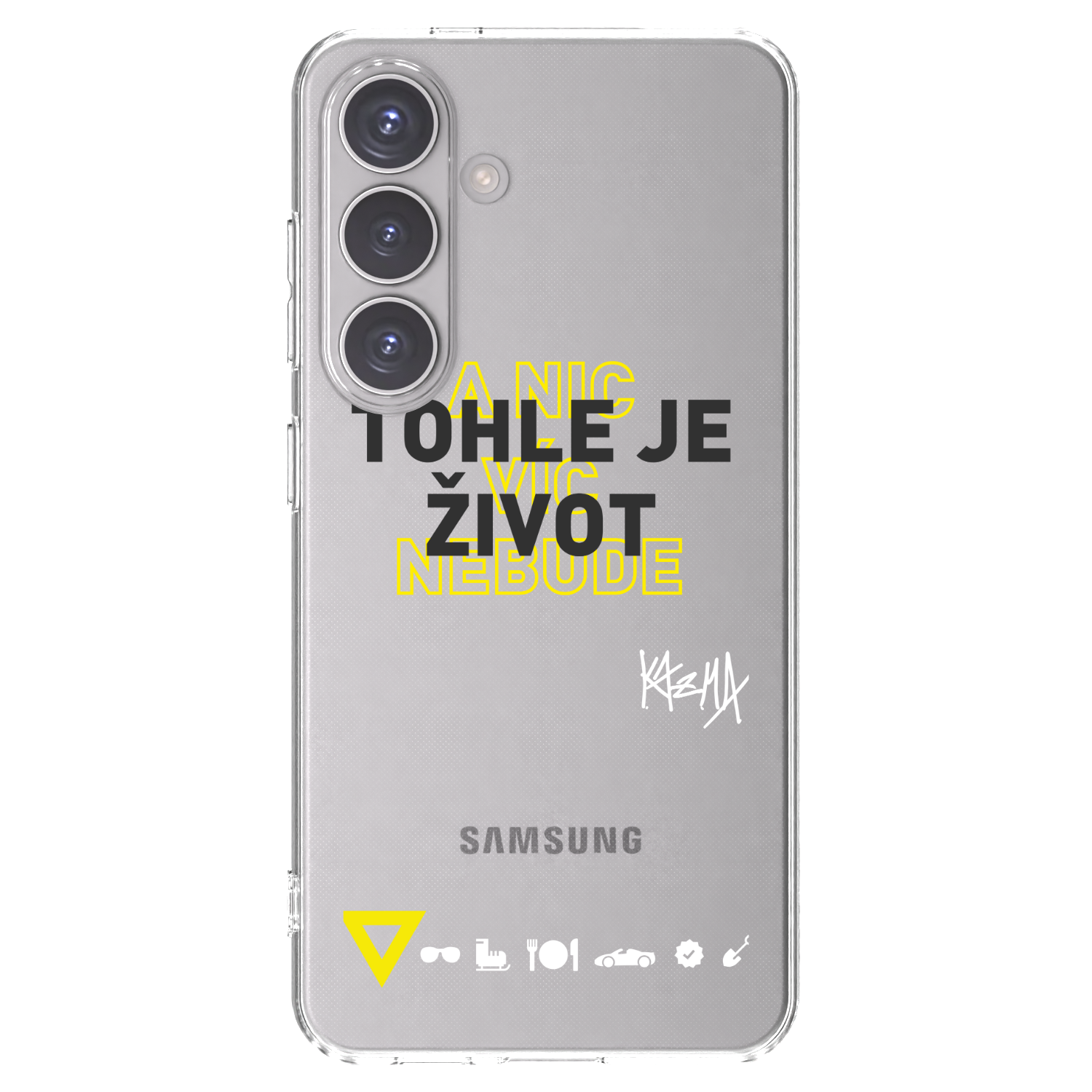 Picasee silikónový prehľadný obal pre Samsung Galaxy S24 S921B 5G - Kazma - TOHLE JE ŽIVOT A NIC VÍC NEBUDE