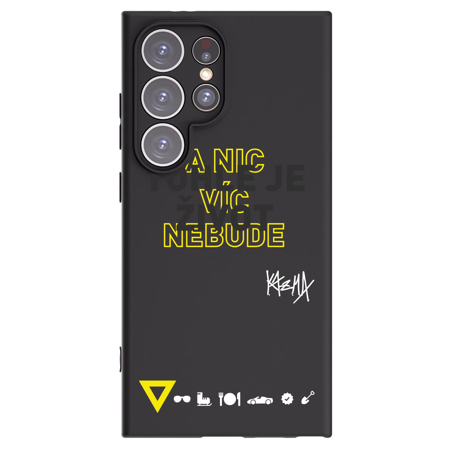 Picasee silikónový čierny obal pre Samsung Galaxy S24 Ultra S928B 5G - Kazma - TOHLE JE ŽIVOT A NIC VÍC NEBUDE