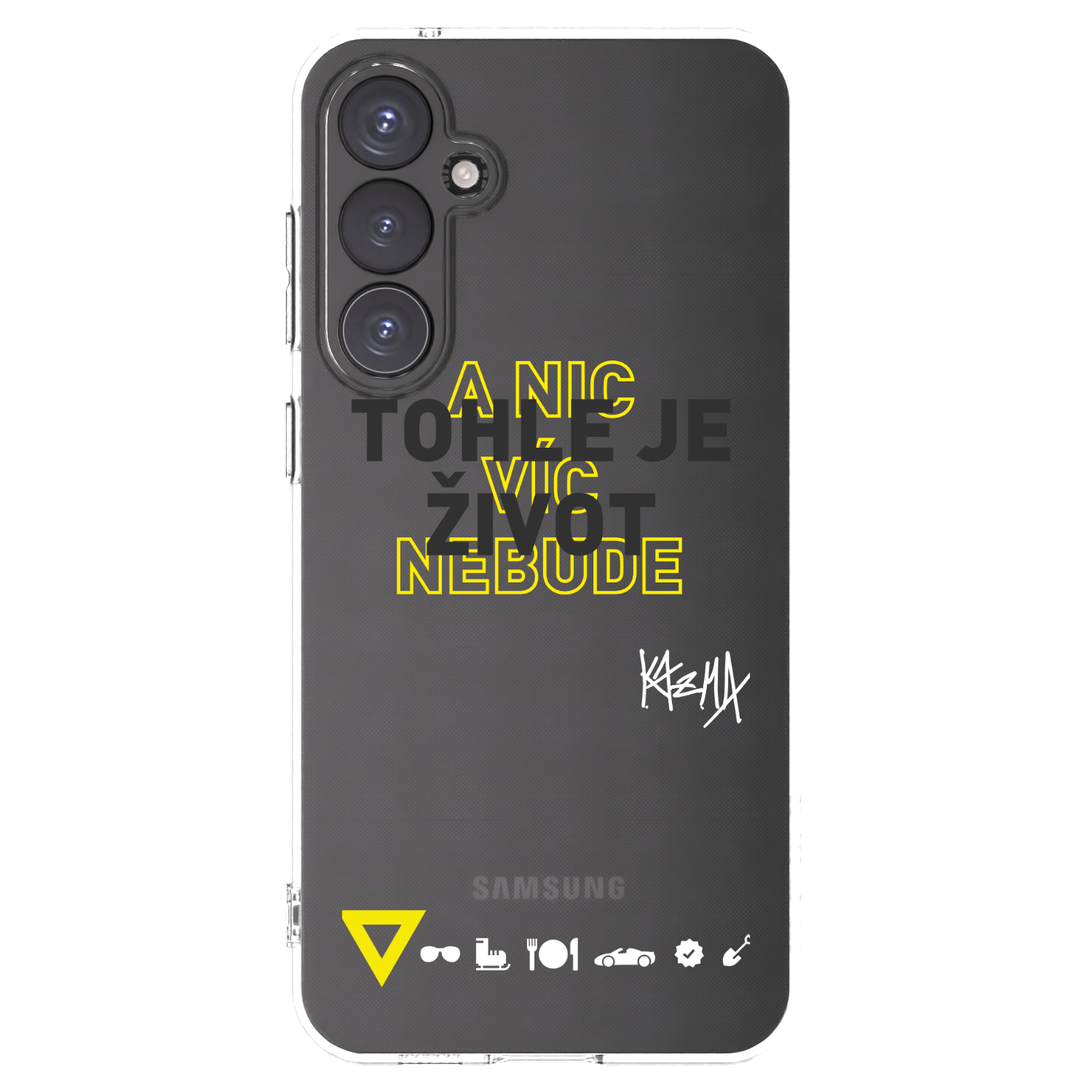 Picasee silikónový prehľadný obal pre Samsung Galaxy S23 FE S711B - Kazma - TOHLE JE ŽIVOT A NIC VÍC NEBUDE
